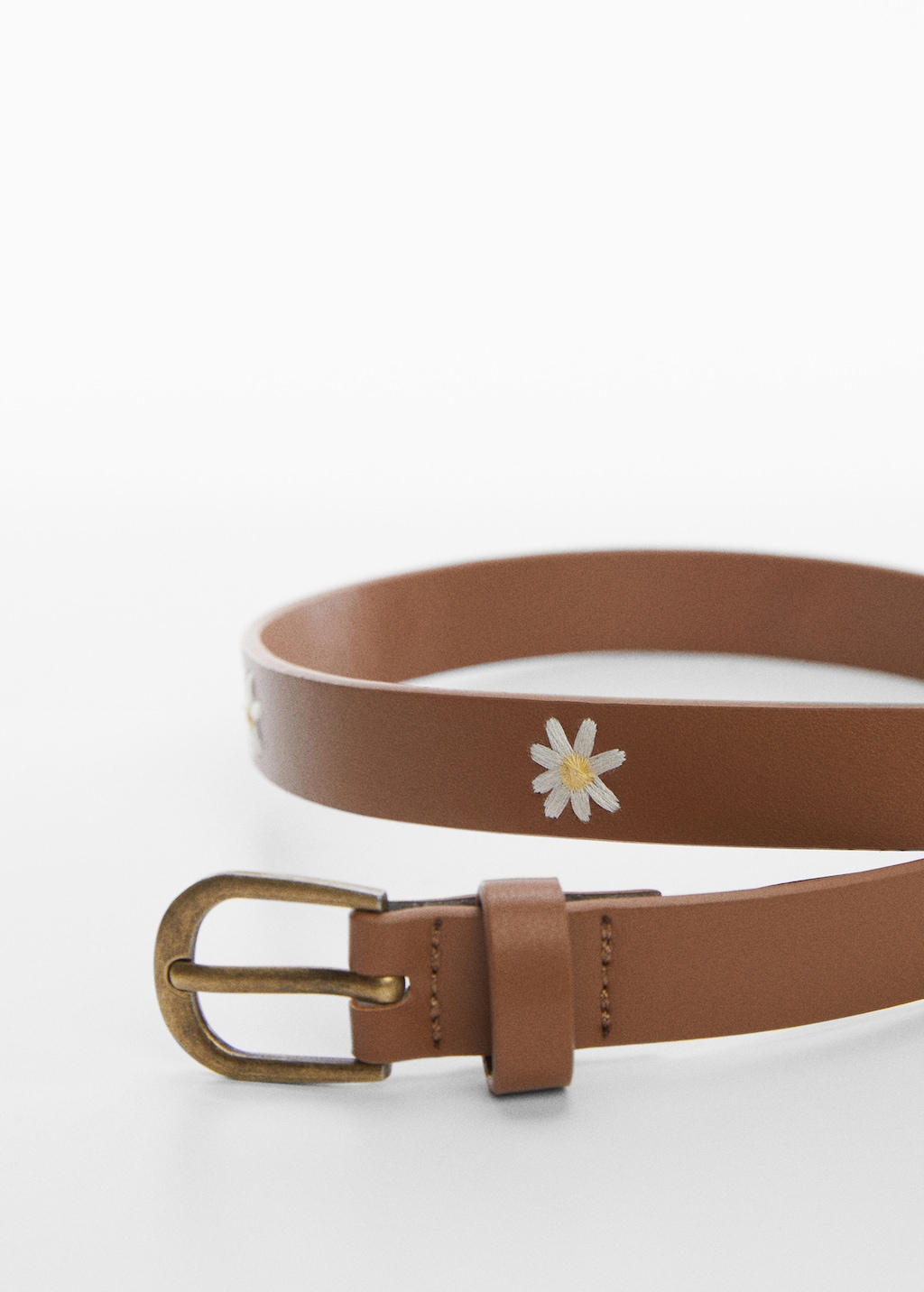 Flowers buckle belt - Medium plane