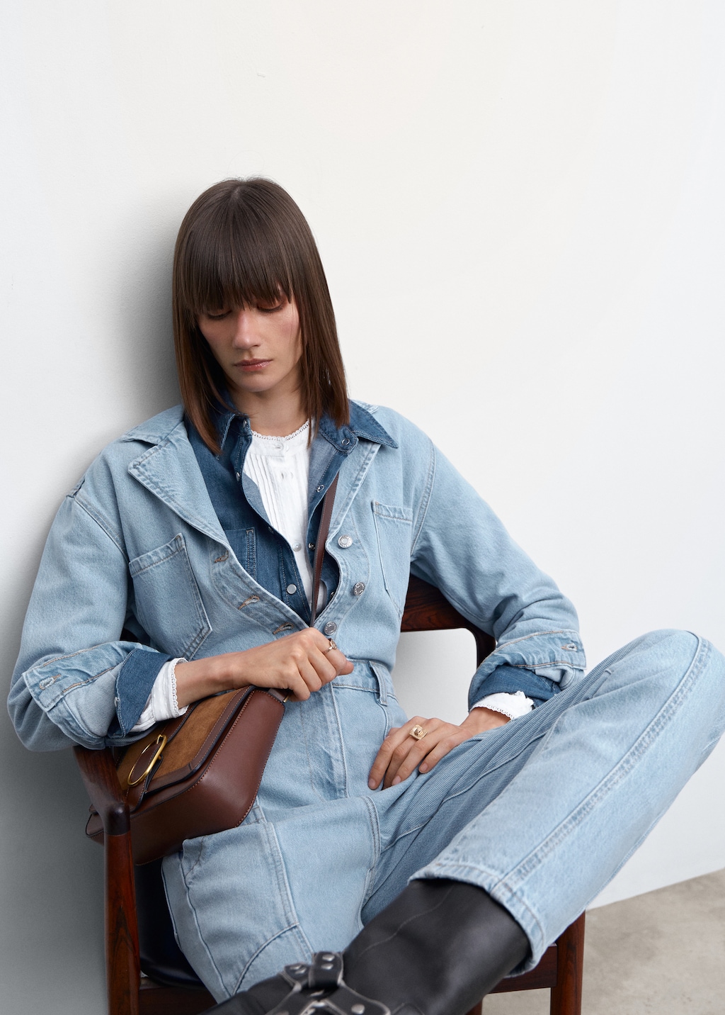 Cotton denim jumpsuit - Details of the article 2