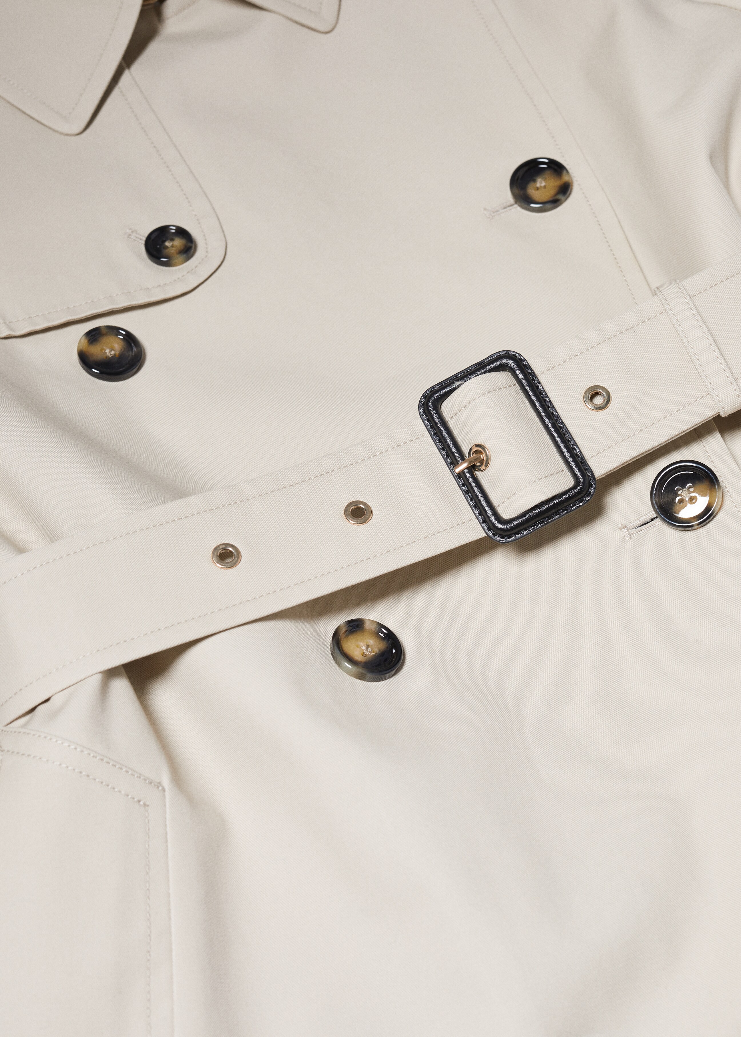 Cotton trench coat with belt - Details of the article 8
