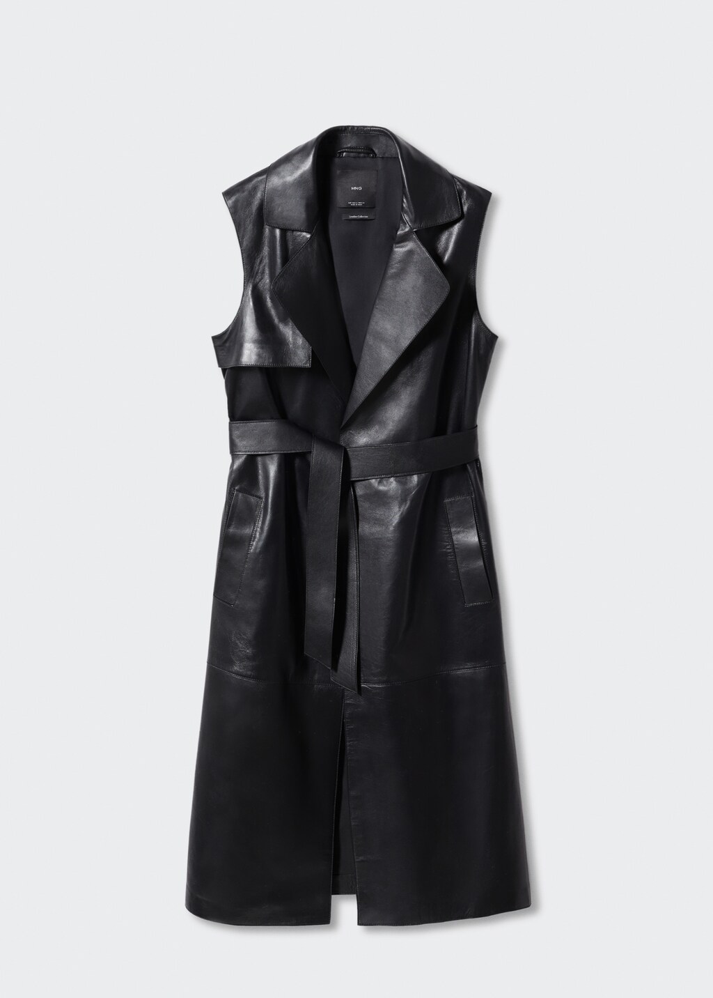 Long leather vest - Article without model