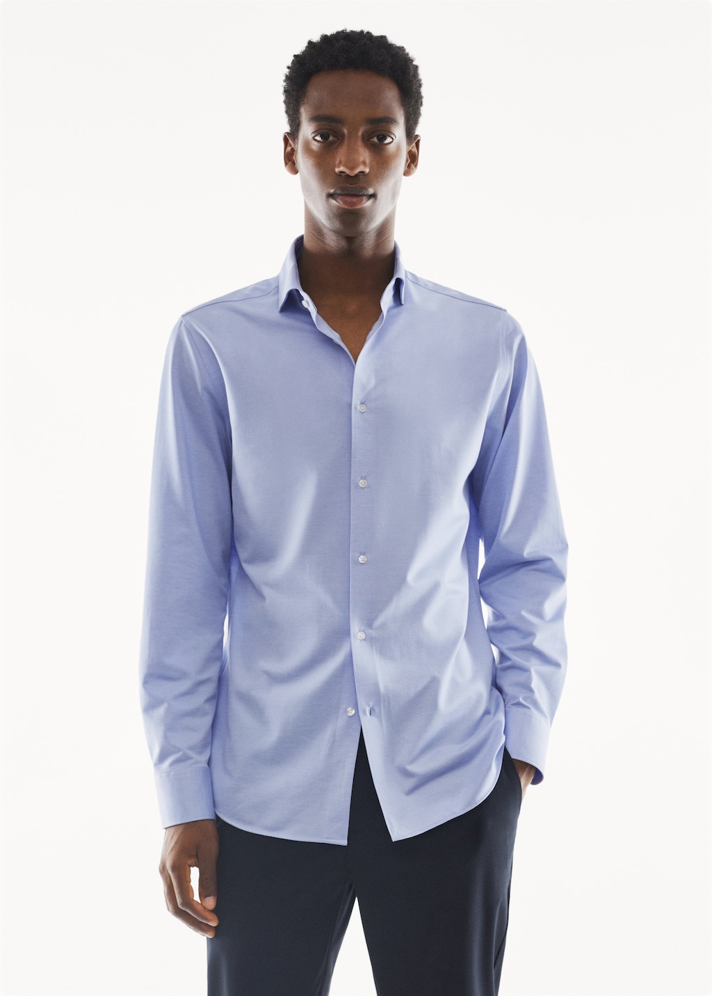 Stretch slim-fit shirt - Medium plane