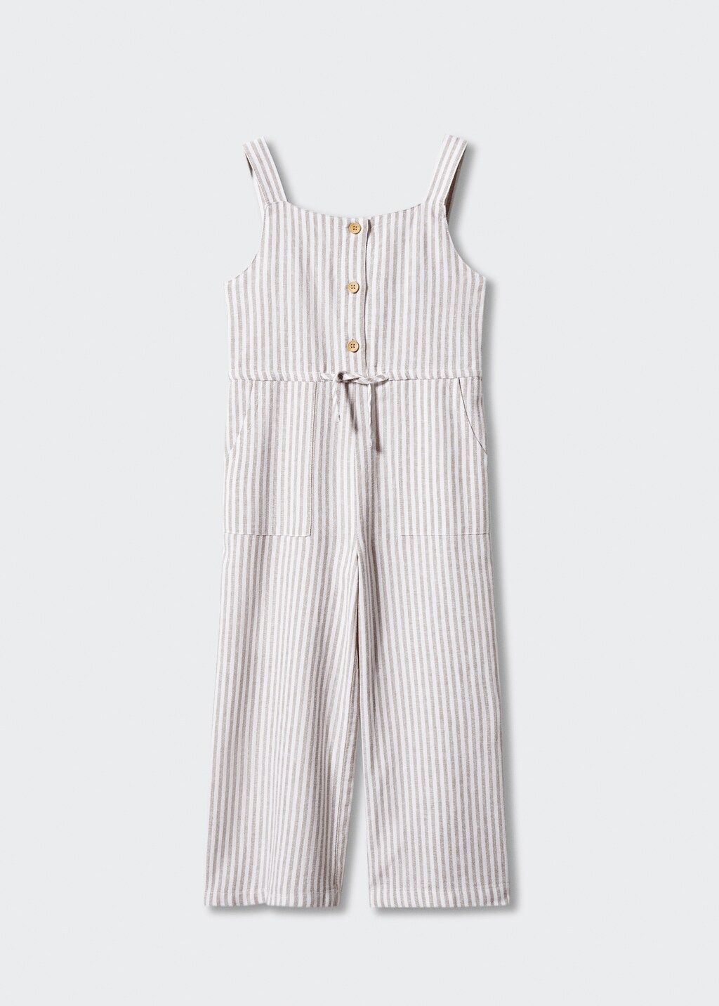 Linen-blend striped jumpsuit - Article without model