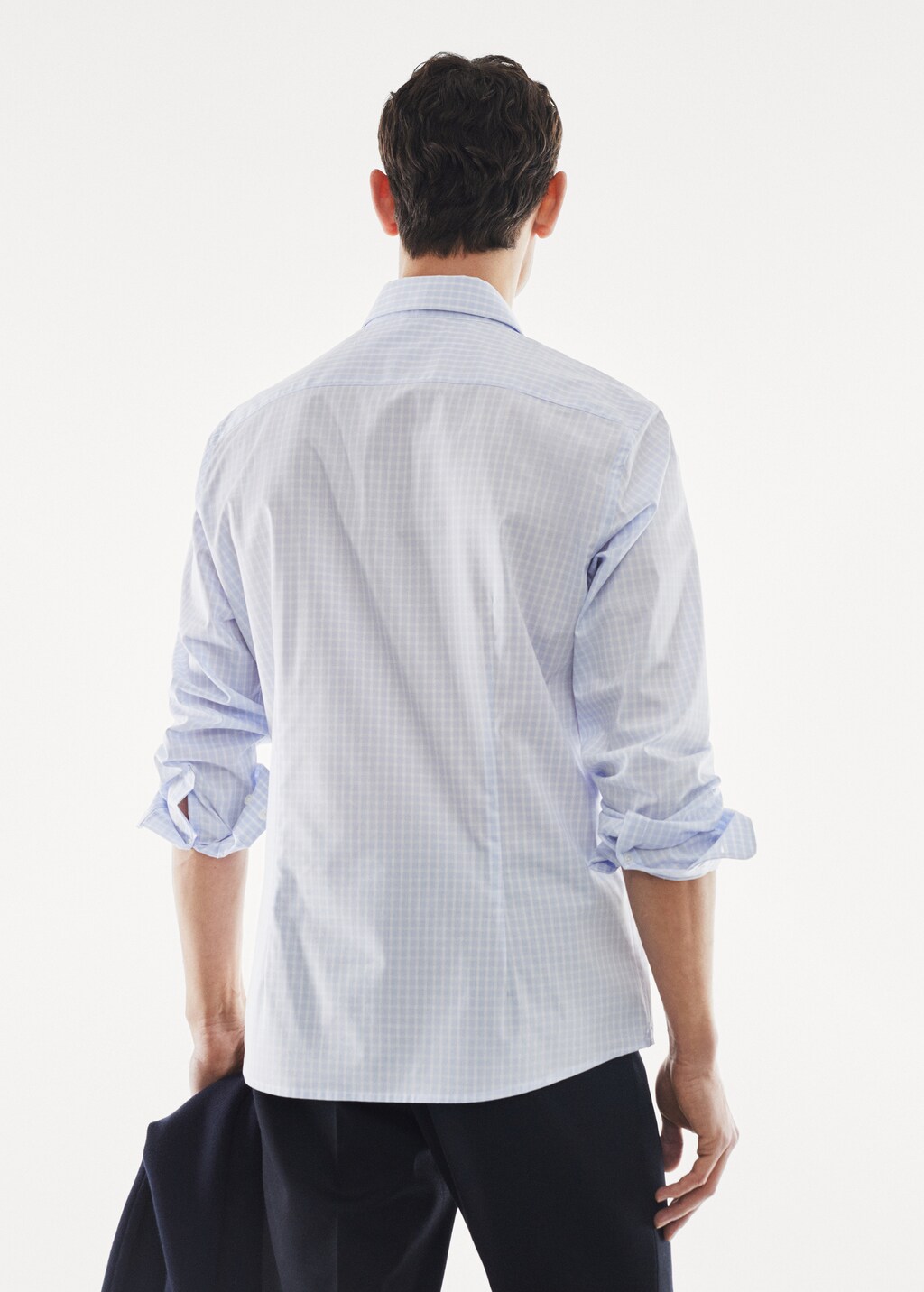 Slim fit printed cotton shirt - Reverse of the article