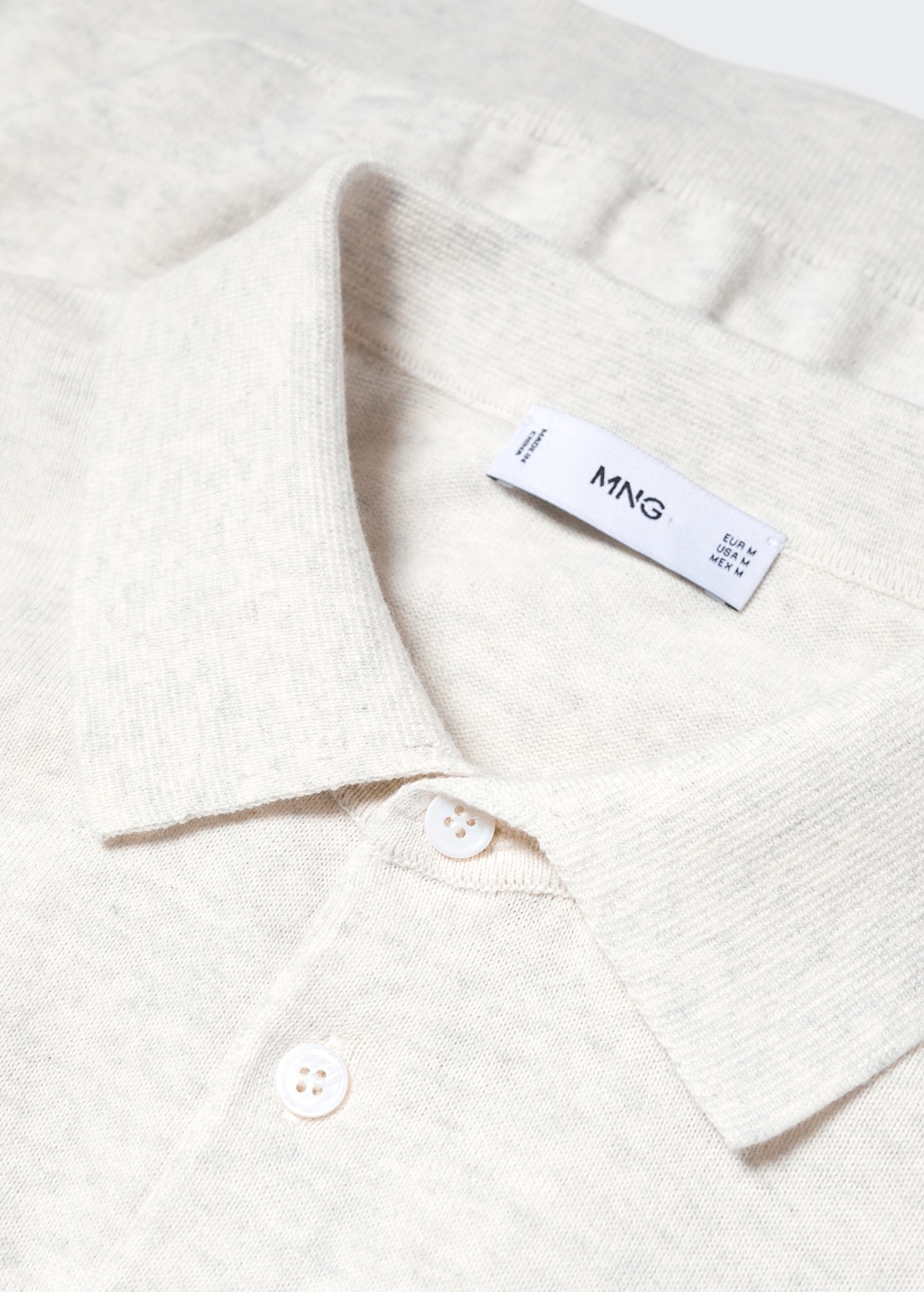 Long-sleeved cotton jersey polo shirt - Details of the article 8