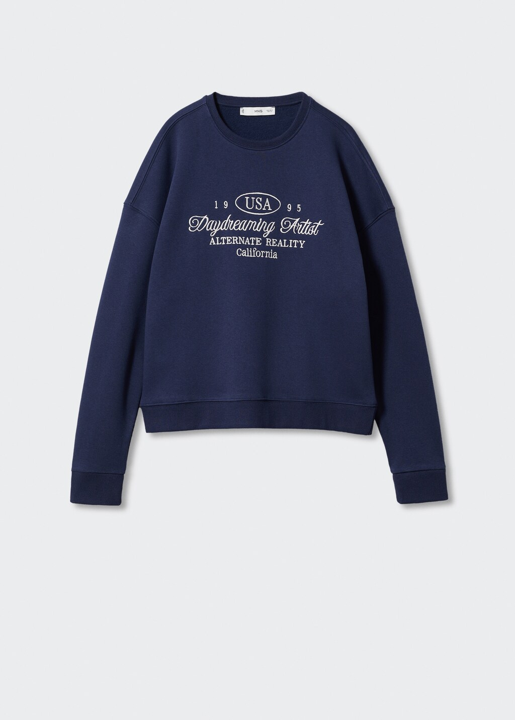 Embroidered message sweatshirt - Article without model