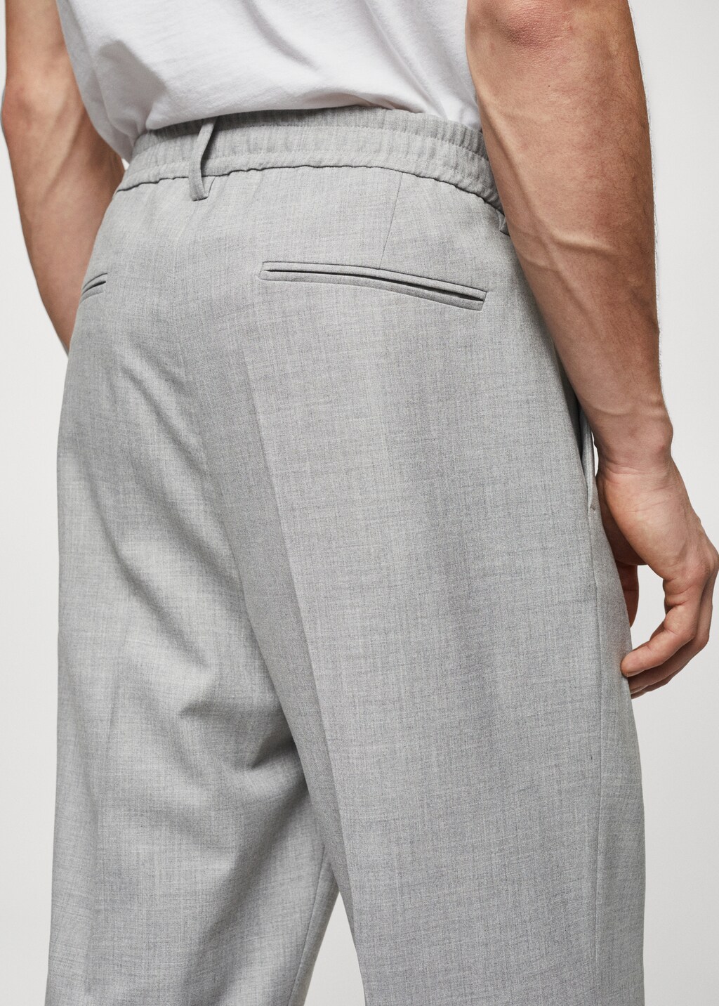 Tapered-fit cotton trousers - Details of the article 2