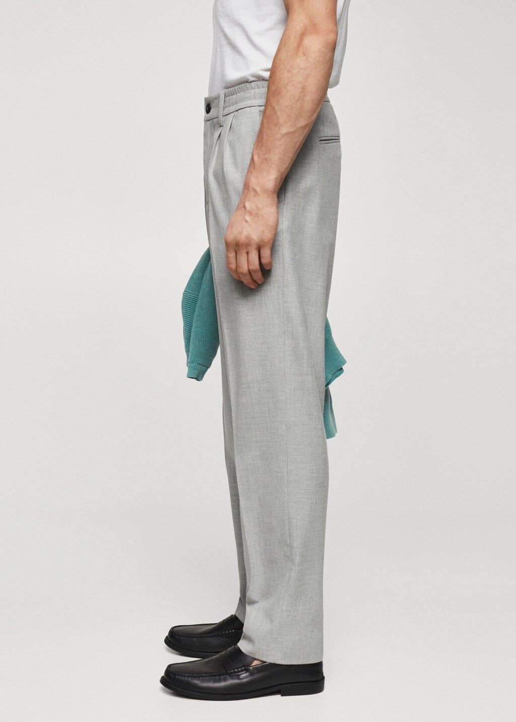 Tapered-fit cotton trousers - Details of the article 4