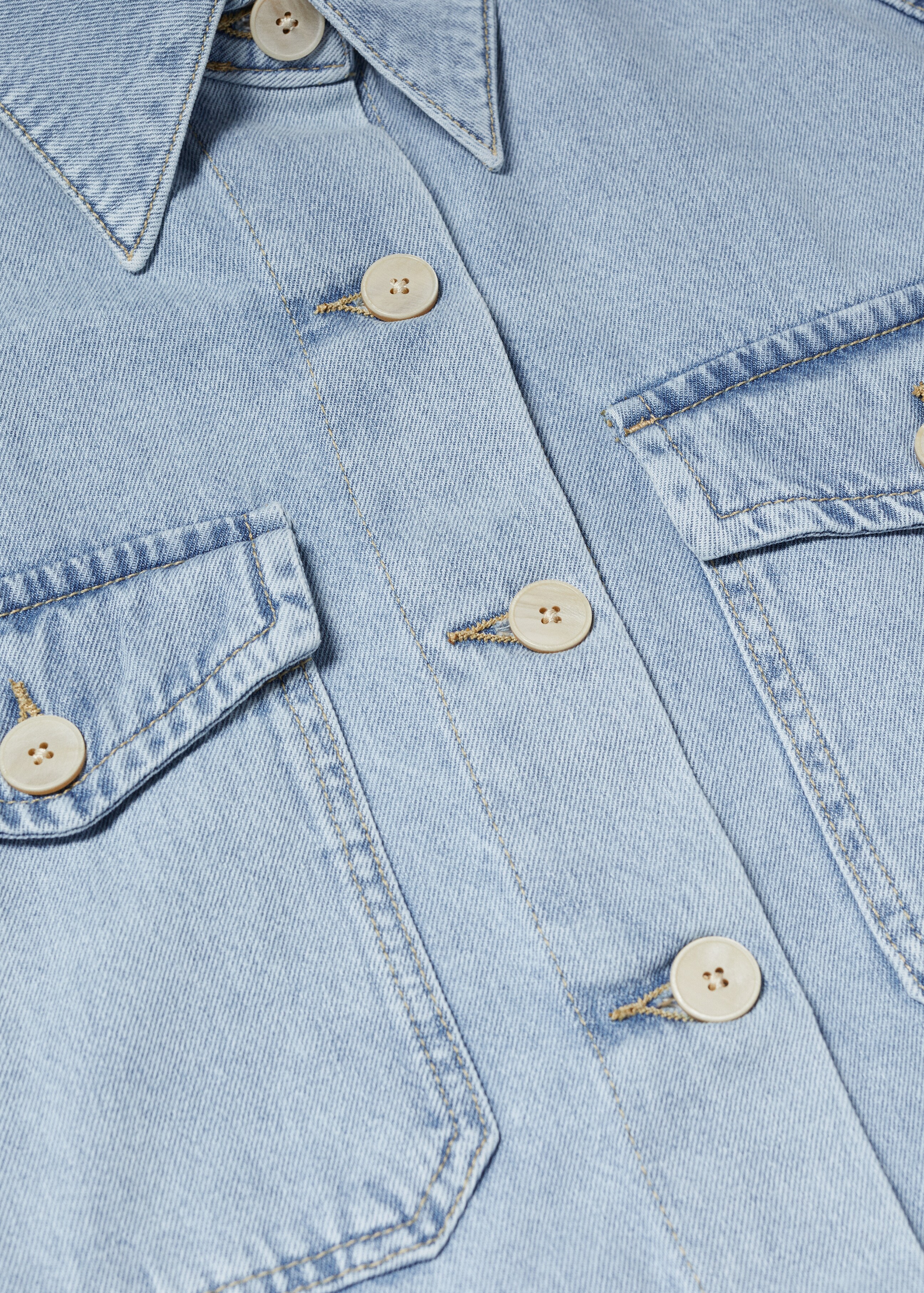 Oversized denim overshirt - Details of the article 8