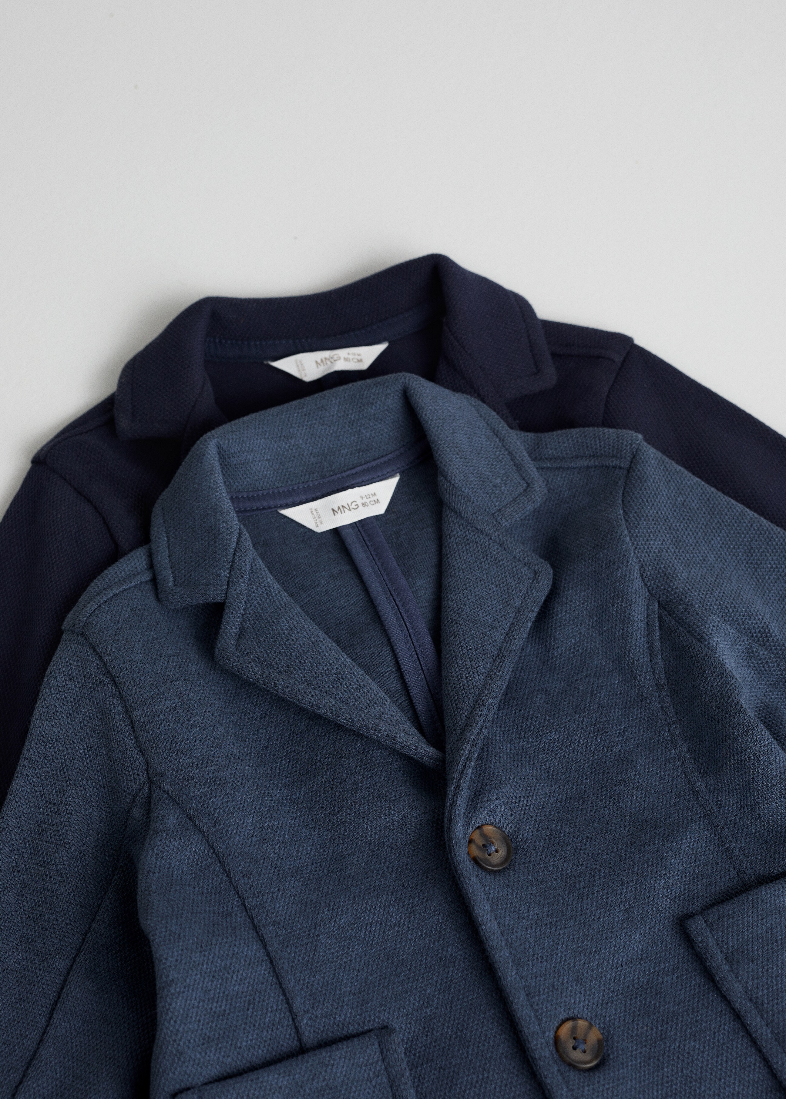 Textured regular fit suit blazer - Details of the article 5