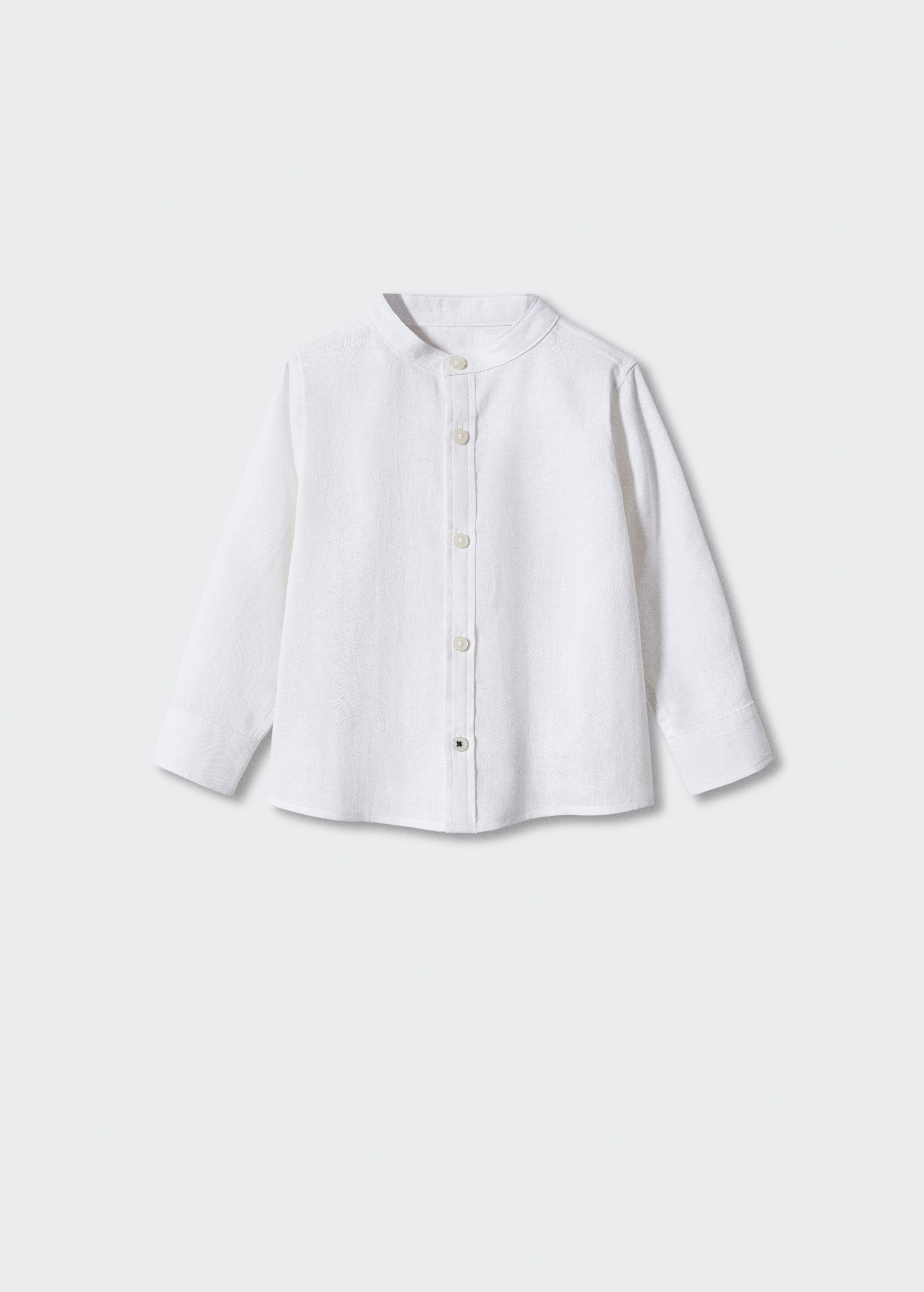 Mao collar linen shirt - Article without model