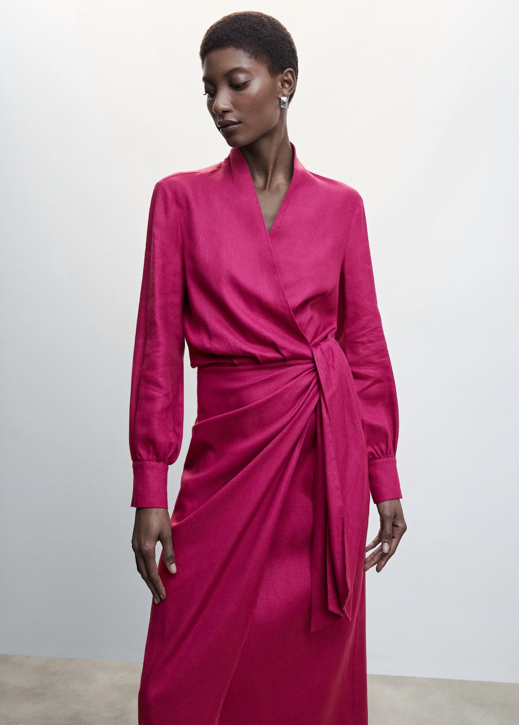 Draped wrap dress - Medium plane