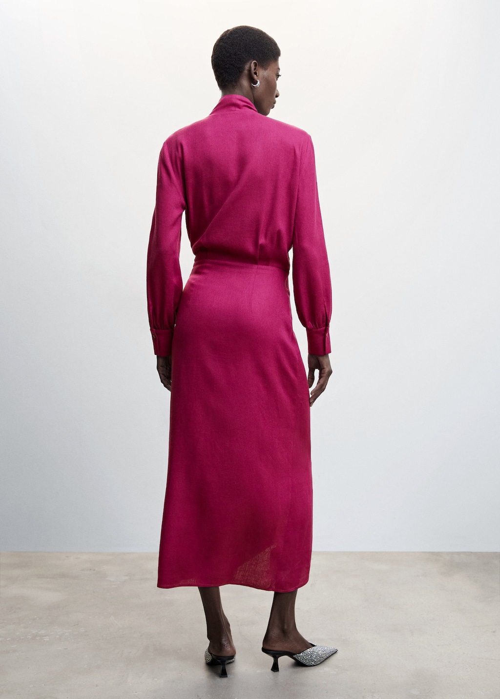 Draped wrap dress - Reverse of the article