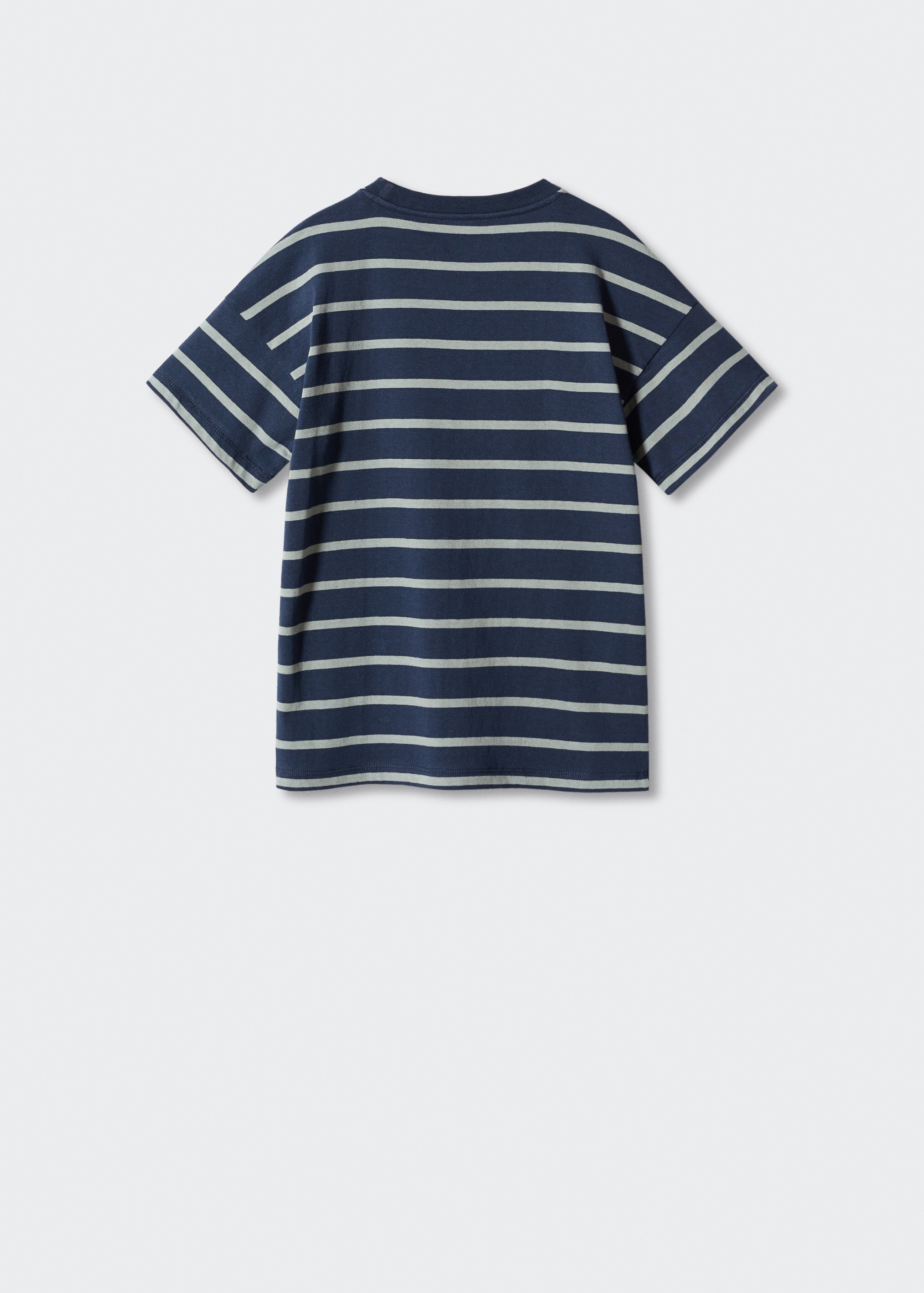 Striped short-sleeved t-shirt - Reverse of the article