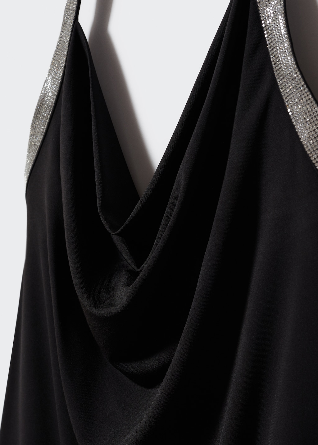 Draped dress with crystals - Details of the article 8