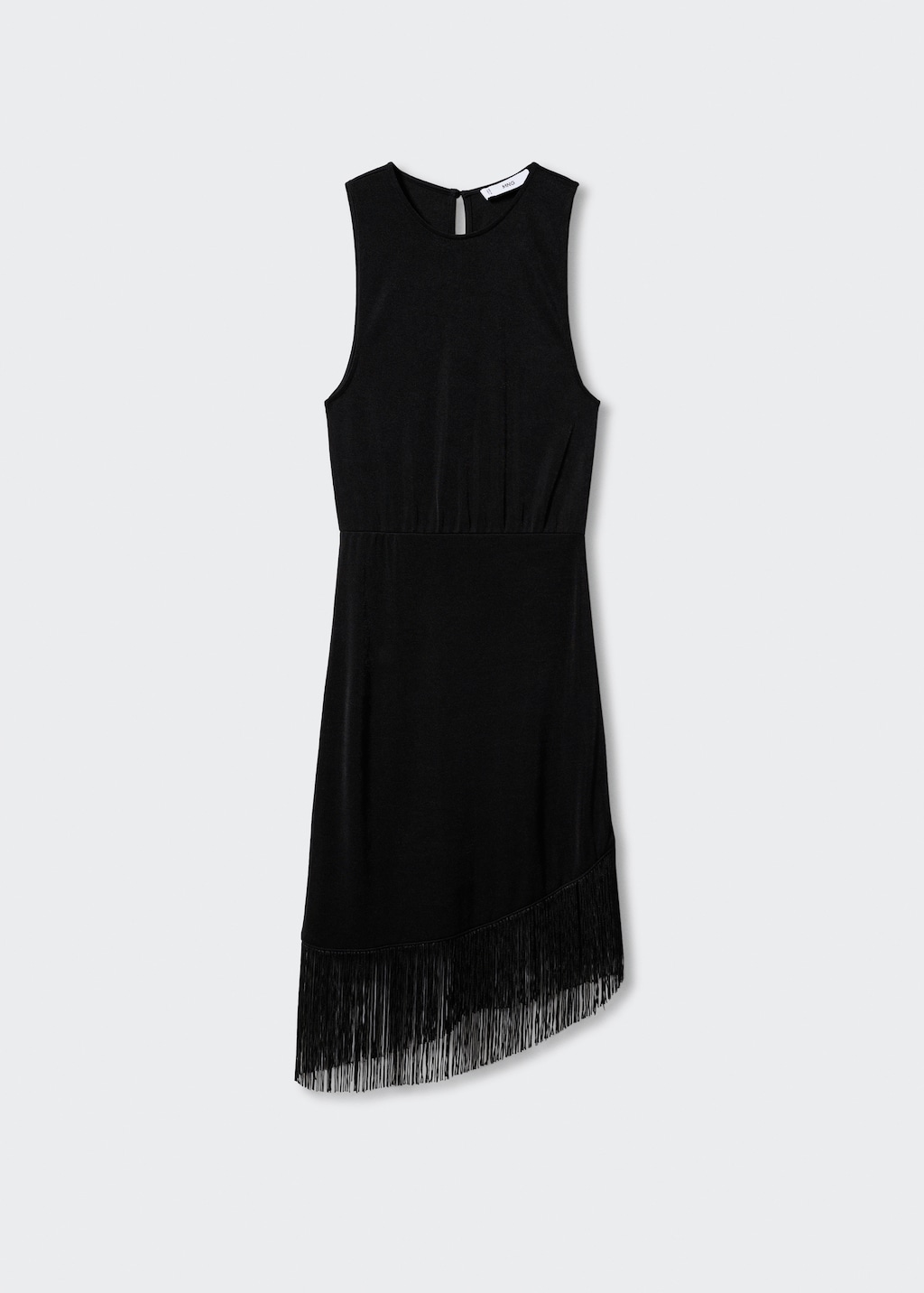 Asymmetrical dress with fringes - Article without model