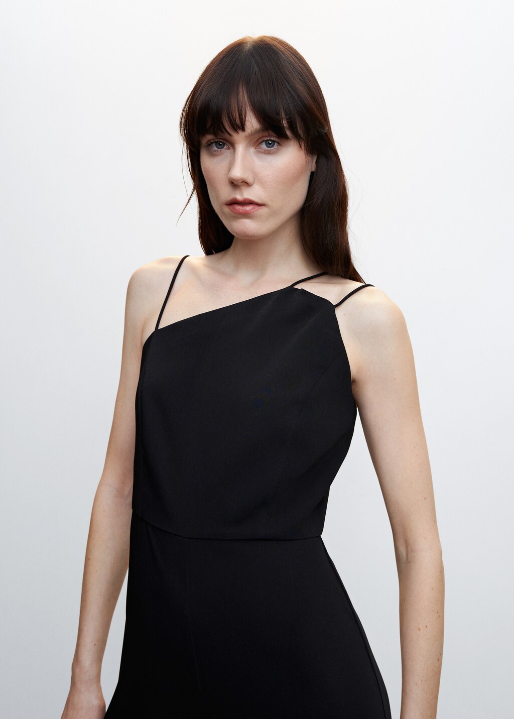 Asymmetric long jumpsuit - Details of the article 1