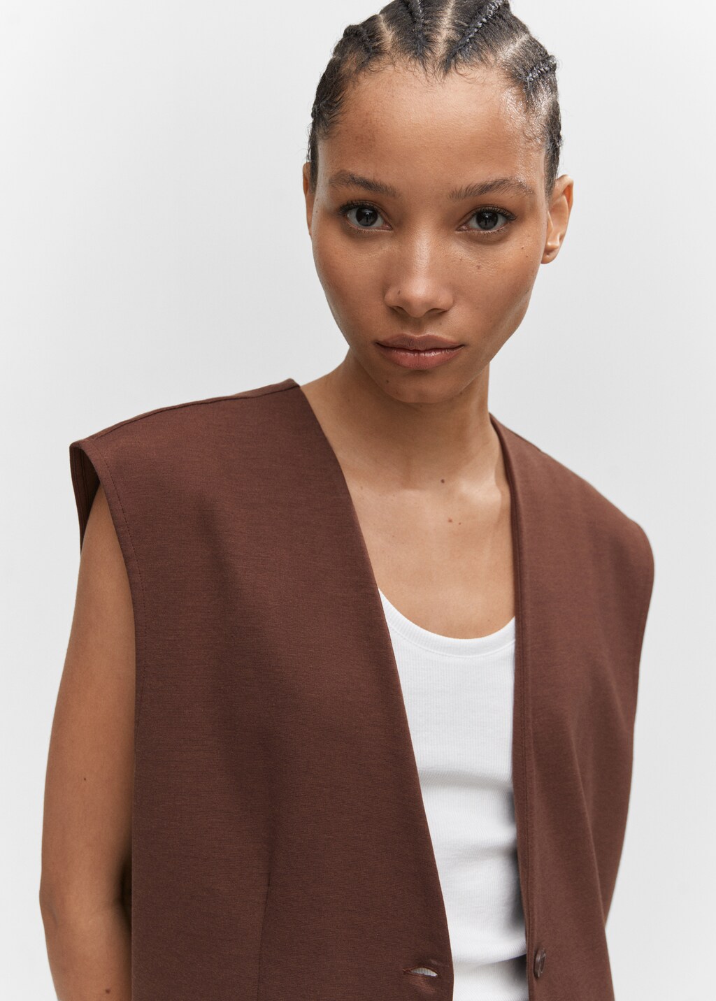 Oversized straight gilet - Details of the article 1