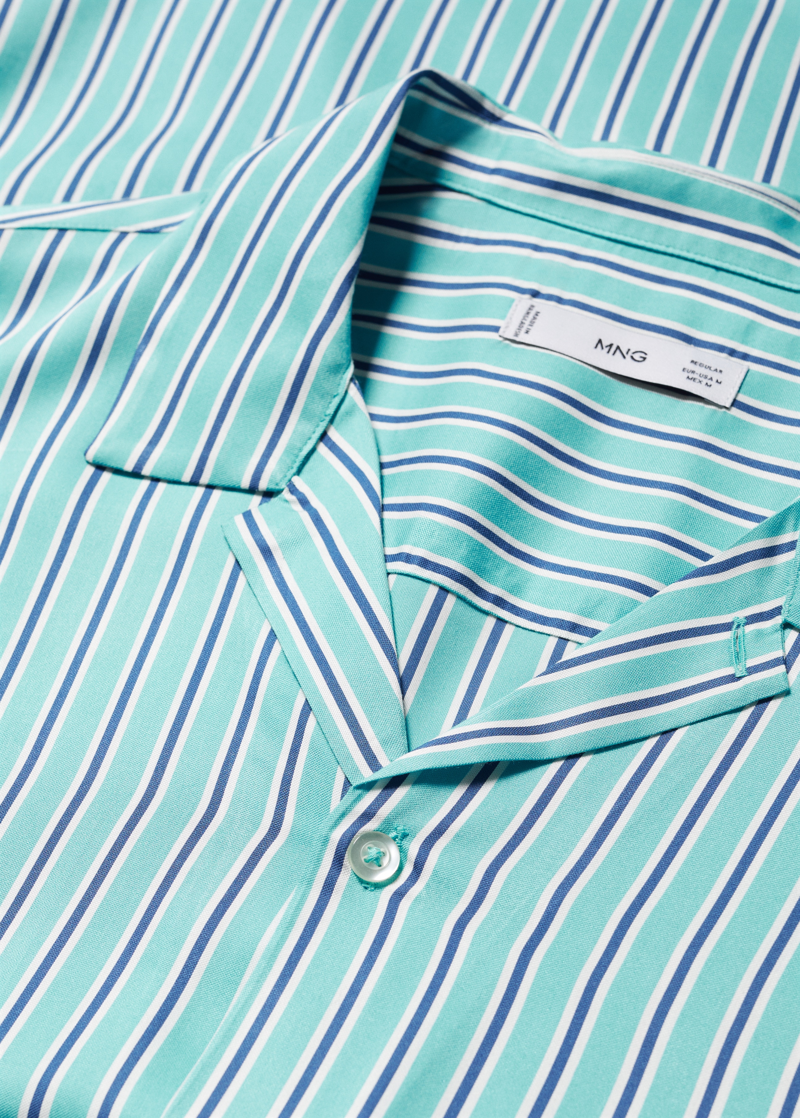 Regular-fit striped bowling shirt - Details of the article 8