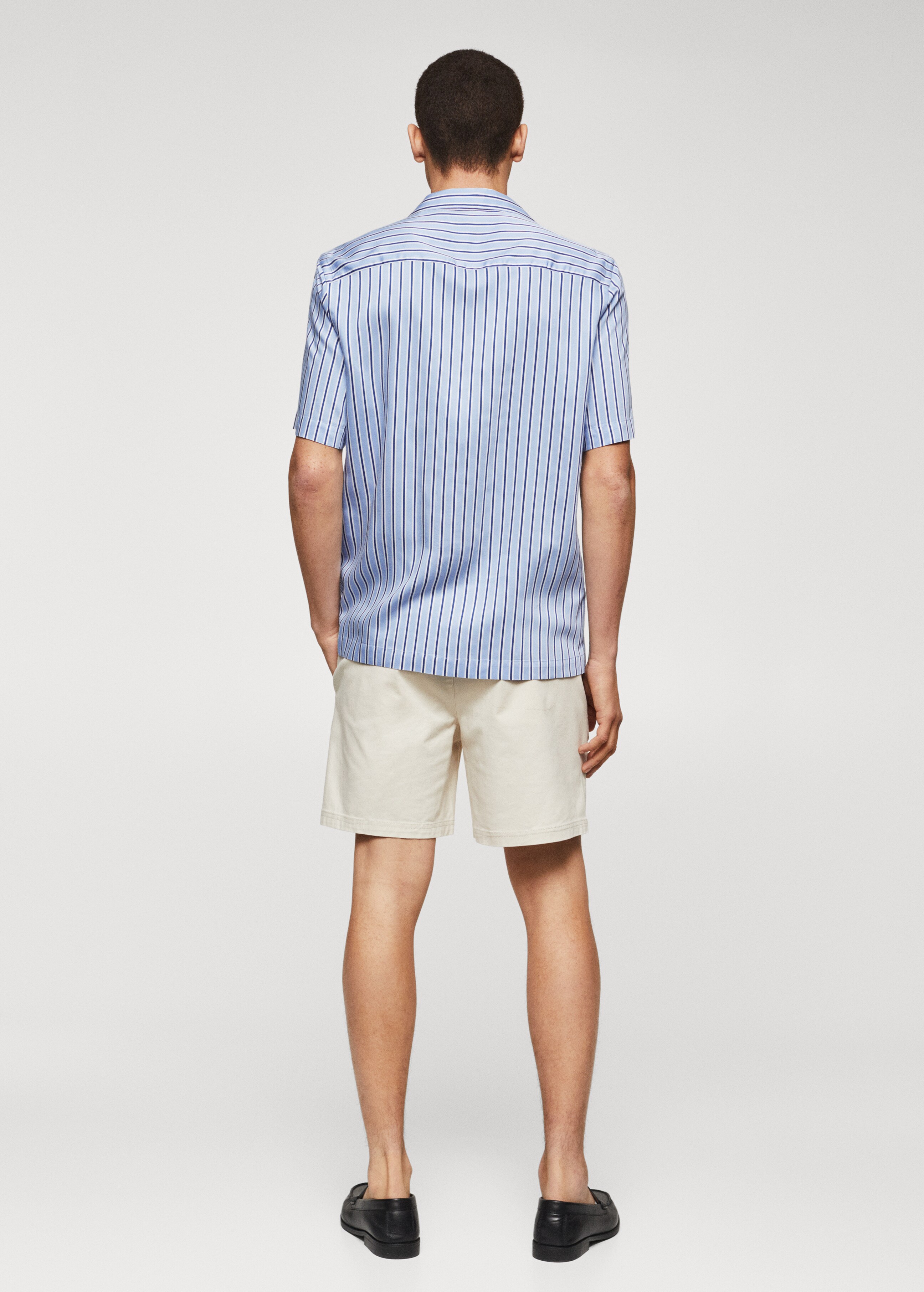 Regular-fit striped bowling shirt - Reverse of the article