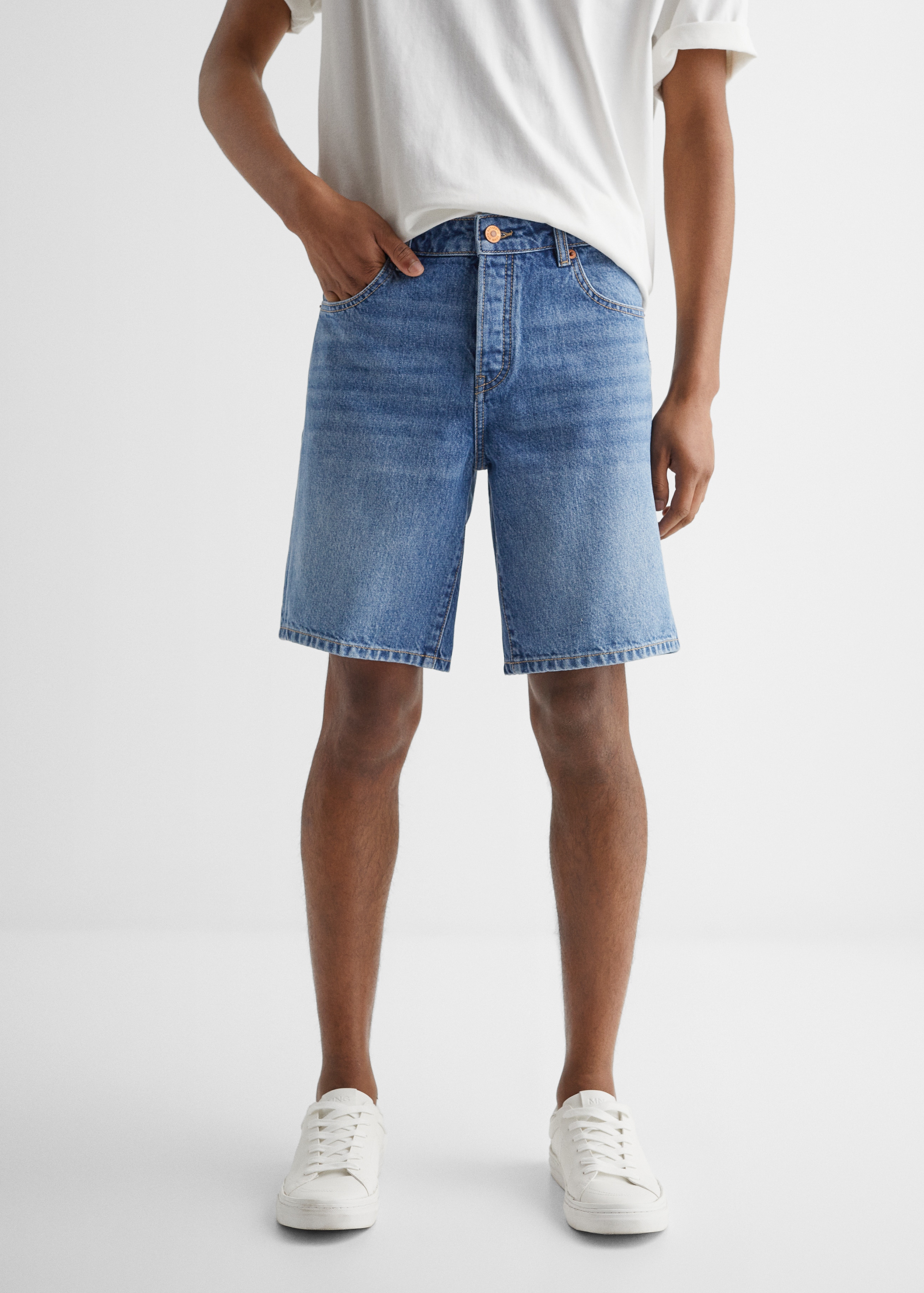 Cotton denim shorts - Details of the article 6