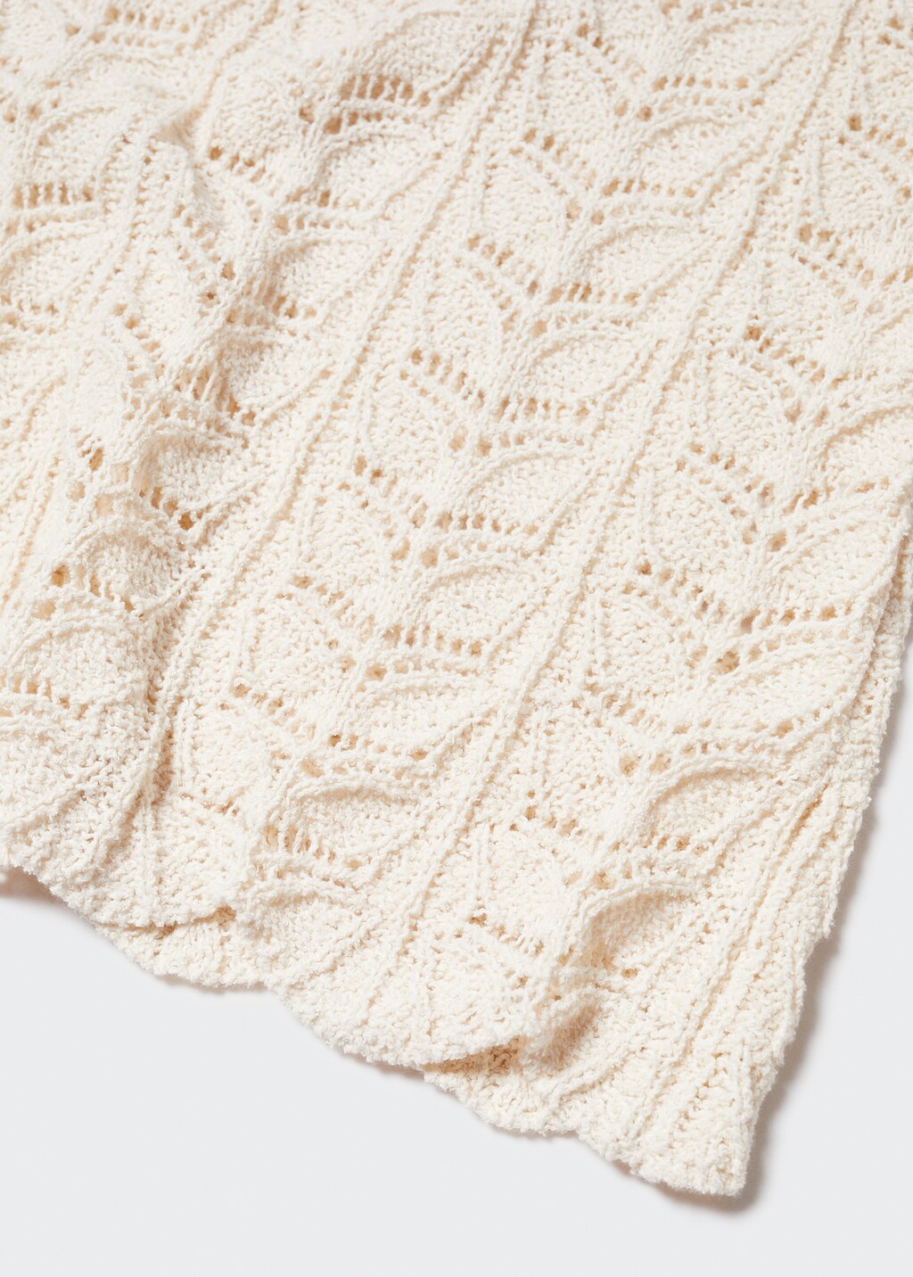 Lochmuster-Pullover mit Muschelsaum - Detail des Artikels 8