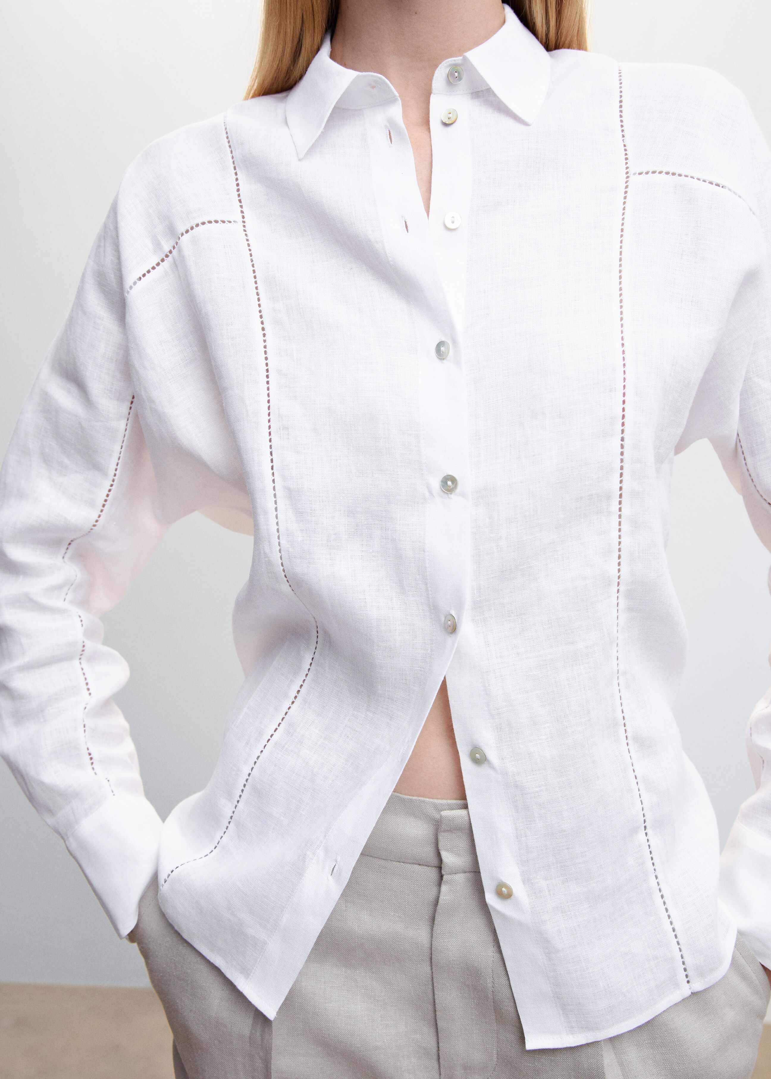 100% linen blouse - Details of the article 6