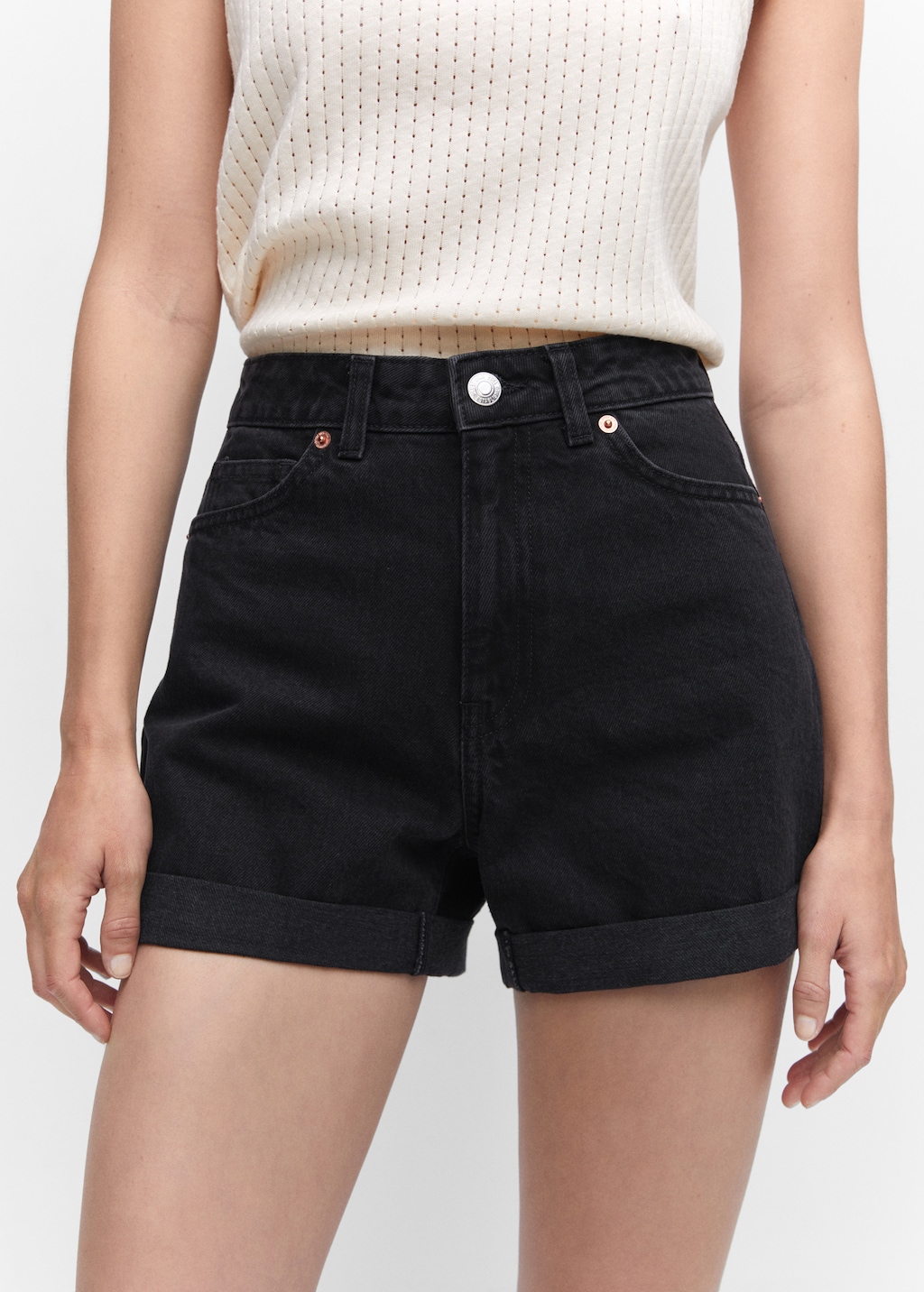 Mom-fit denim shorts - Detail van het artikel 1