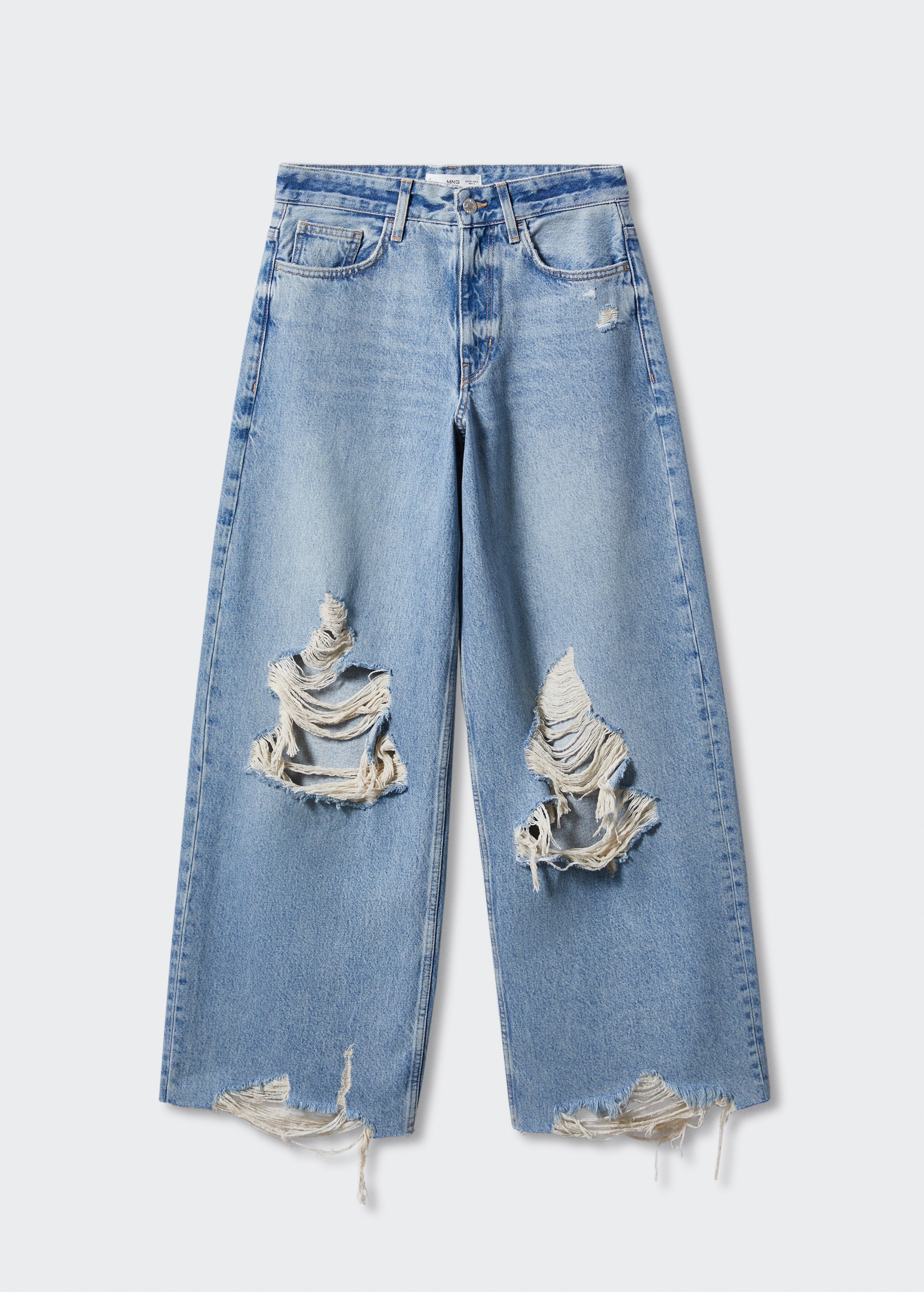 Jeans wideleg strappi decorativi - Articolo senza modello