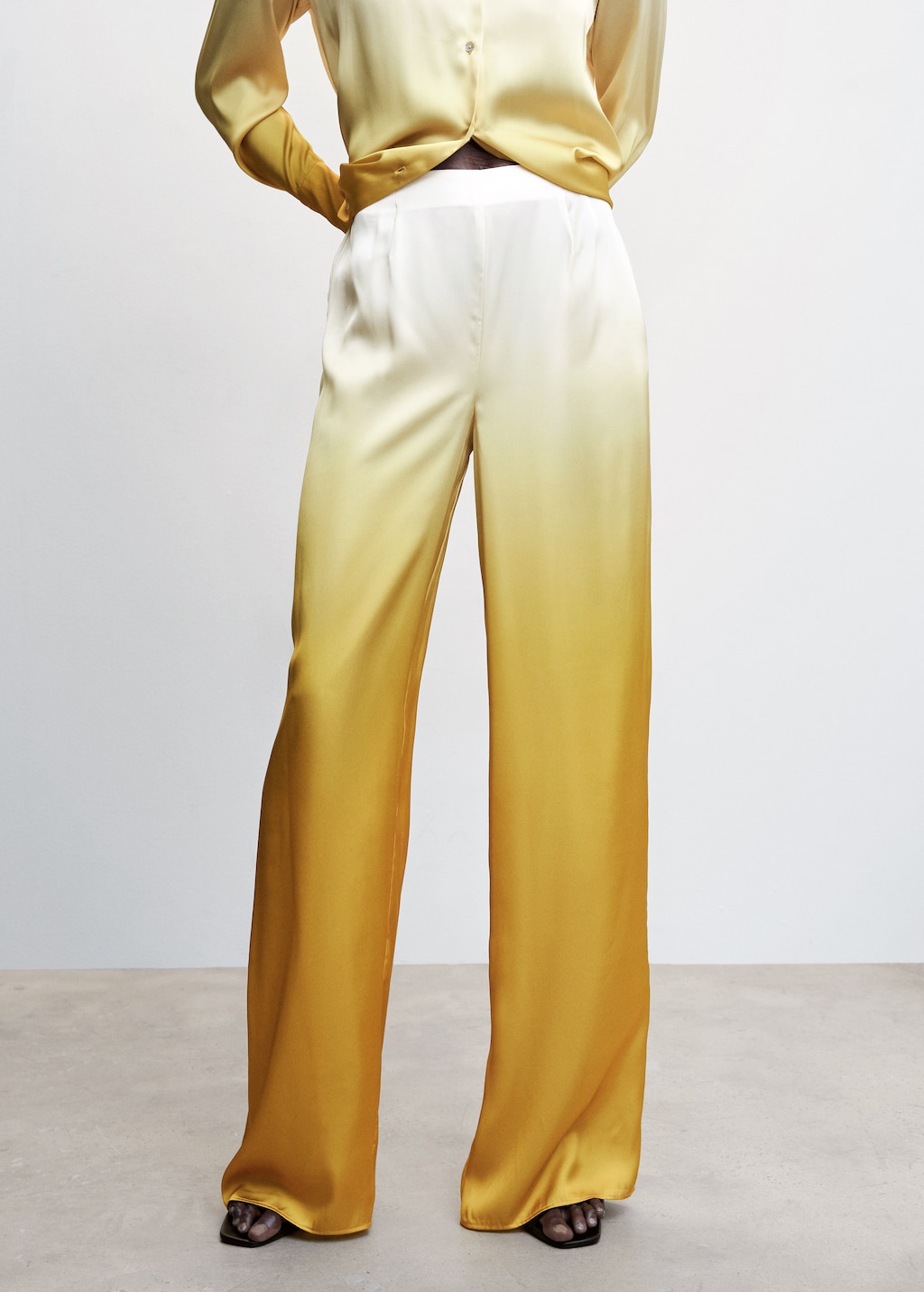 Gradient satin trousers - Medium plane