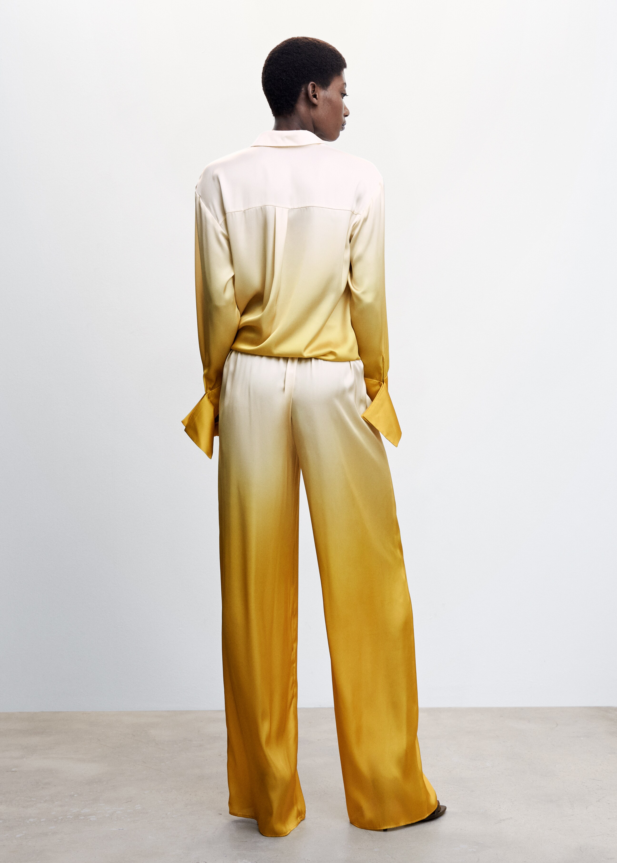 Gradient satin trousers - Reverse of the article
