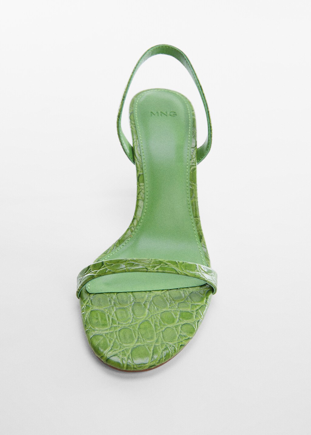 Heel croc-effect sandals - Details of the article 2