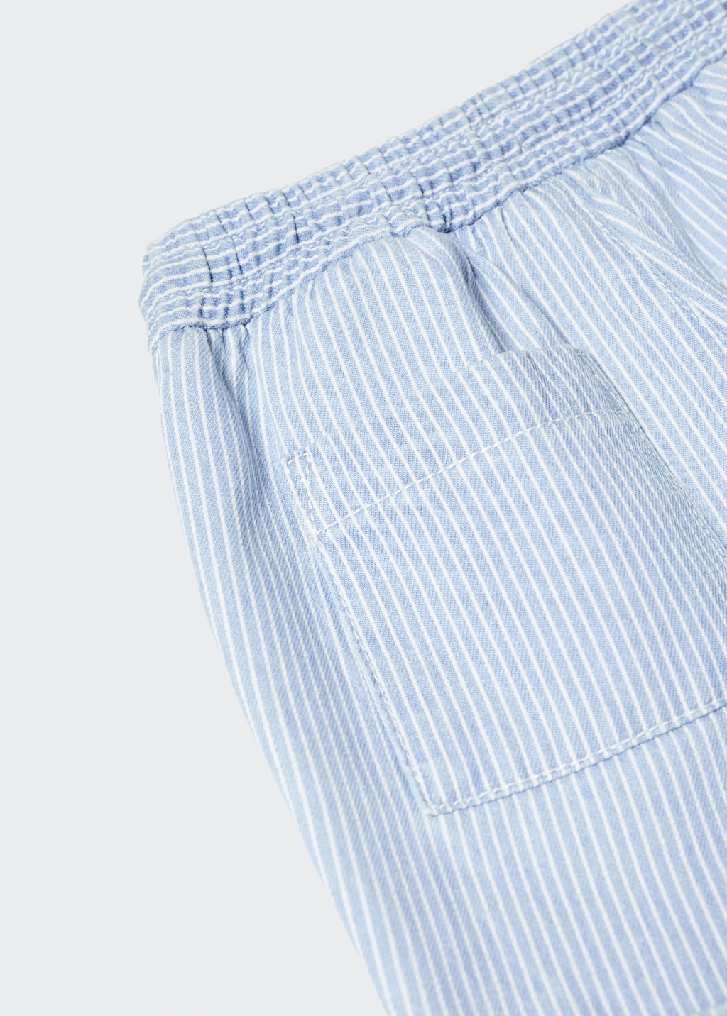 Striped cotton Bermuda shorts - Details of the article 0