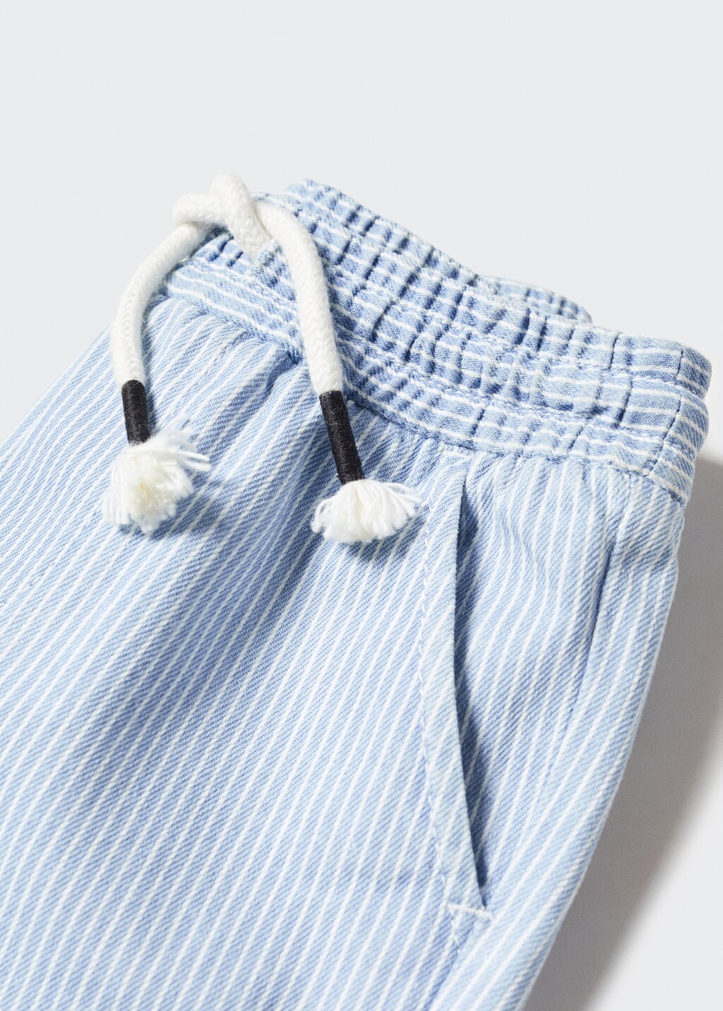 Striped cotton Bermuda shorts - Details of the article 8