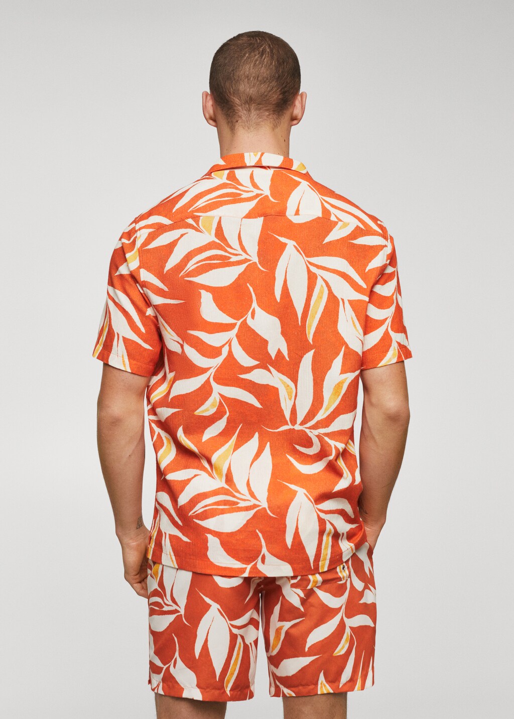 Hawaiian print cotton shirt - Reverse of the article