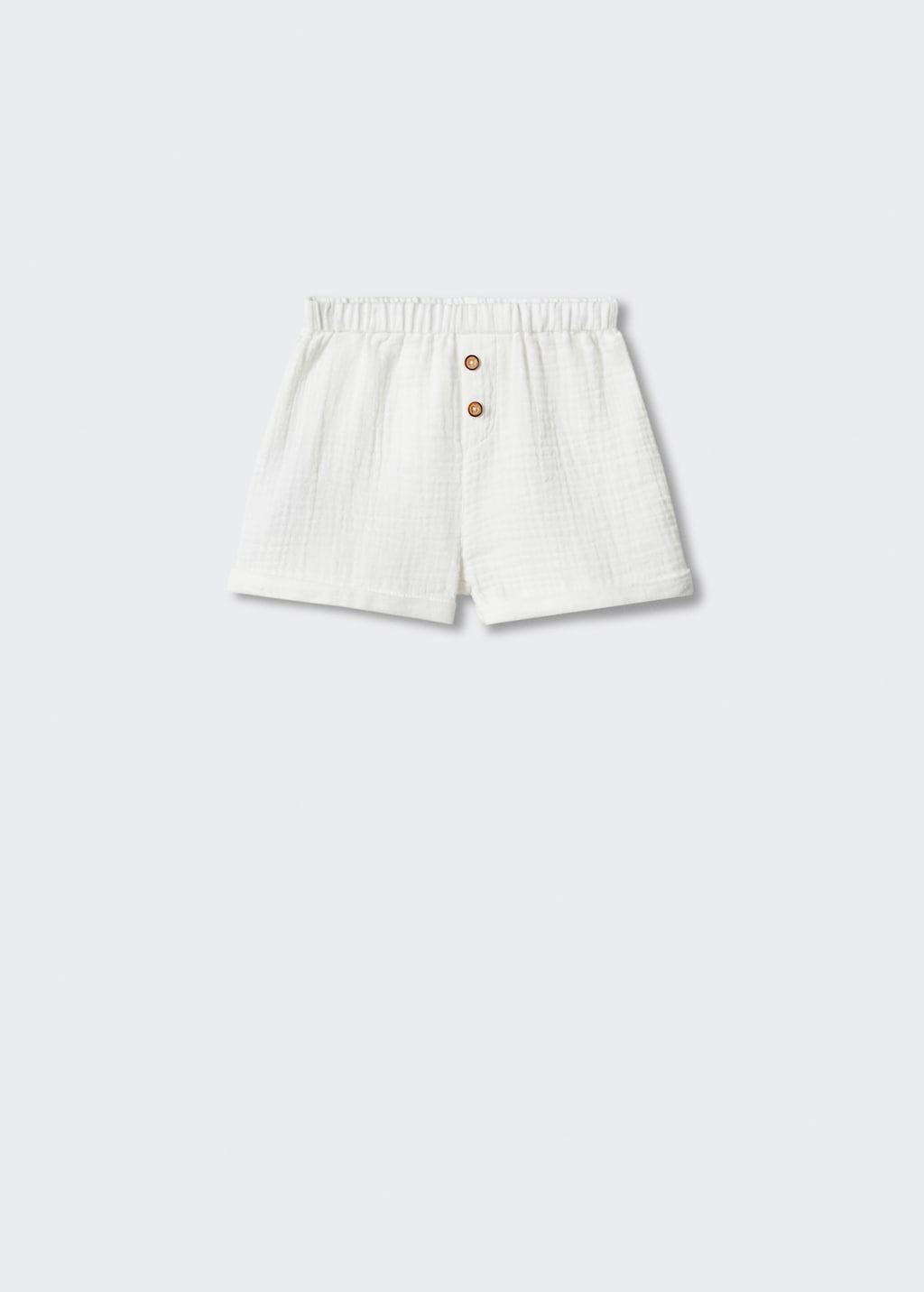 Buttoned cotton shorts - Article without model