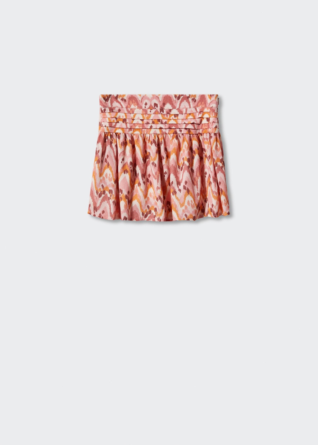 Pleat-detail printed skirt - Article without model