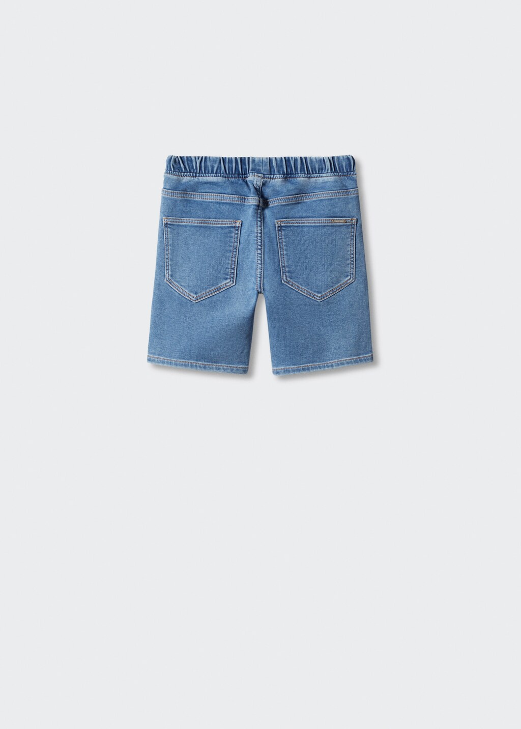 Comfy-fit denim Bermuda shorts - Reverse of the article