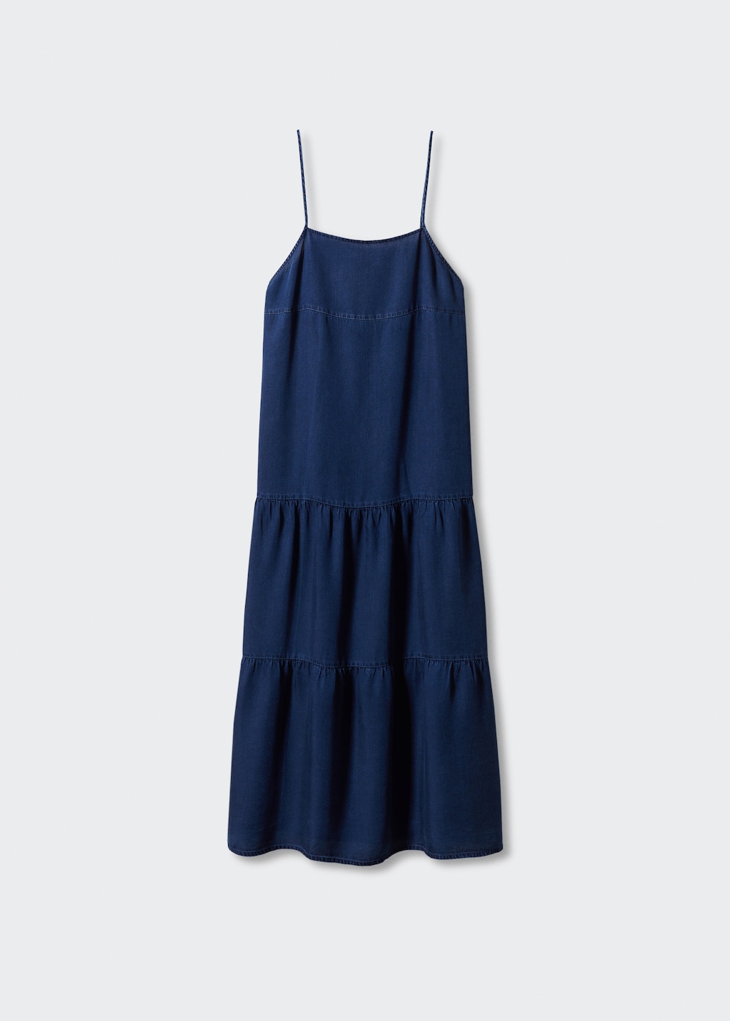 Ruffled denim dress