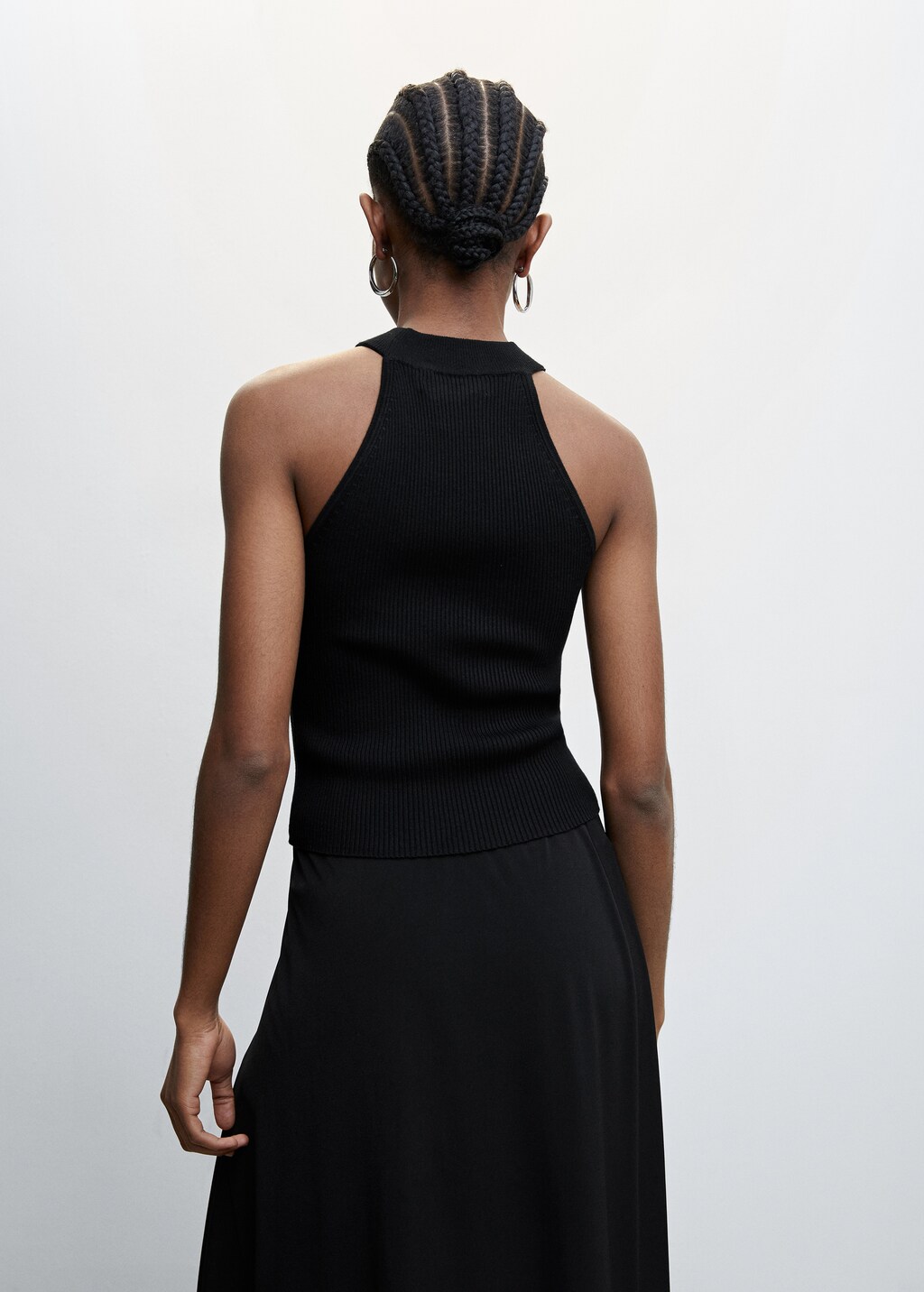 Halter-neck knitted top - Reverse of the article