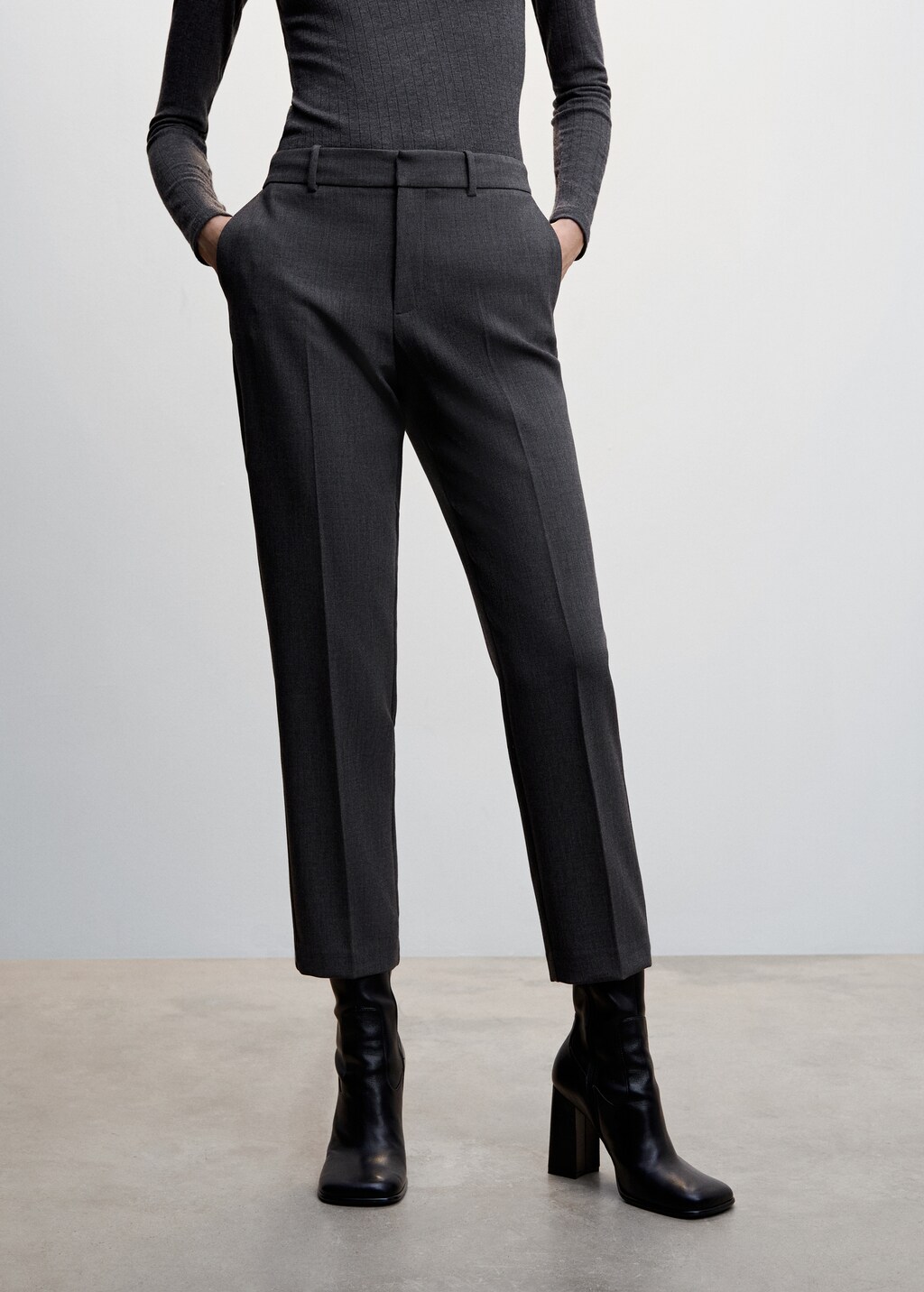 Straight suit pants - Medium plane