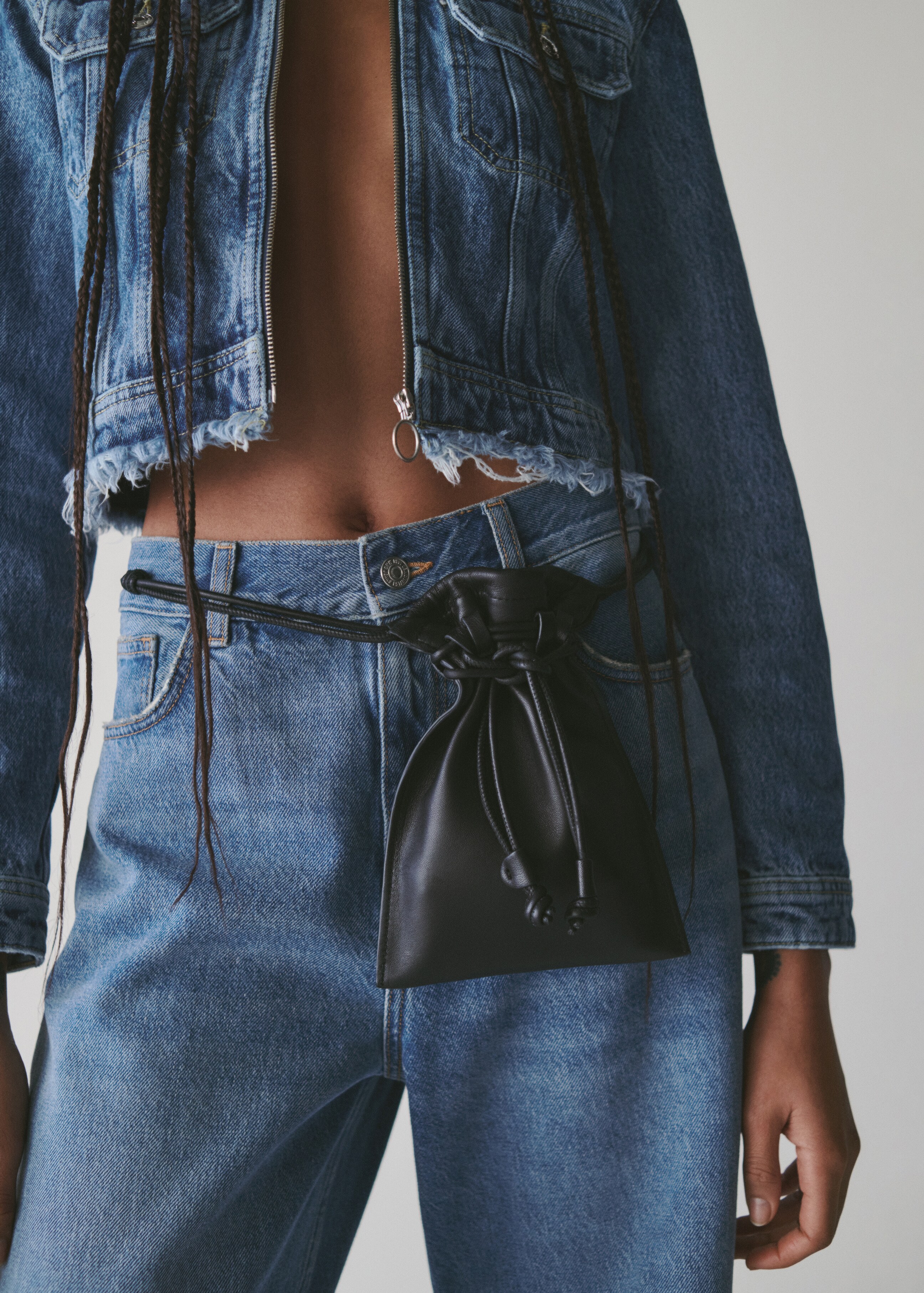 Mini leather bucket bag - Details of the article 9
