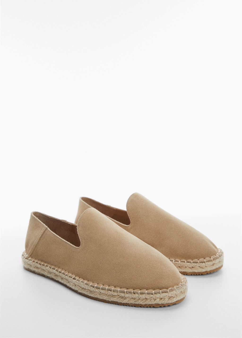 Espadrilles aus Rauleder und Jute - Mittlere Ansicht