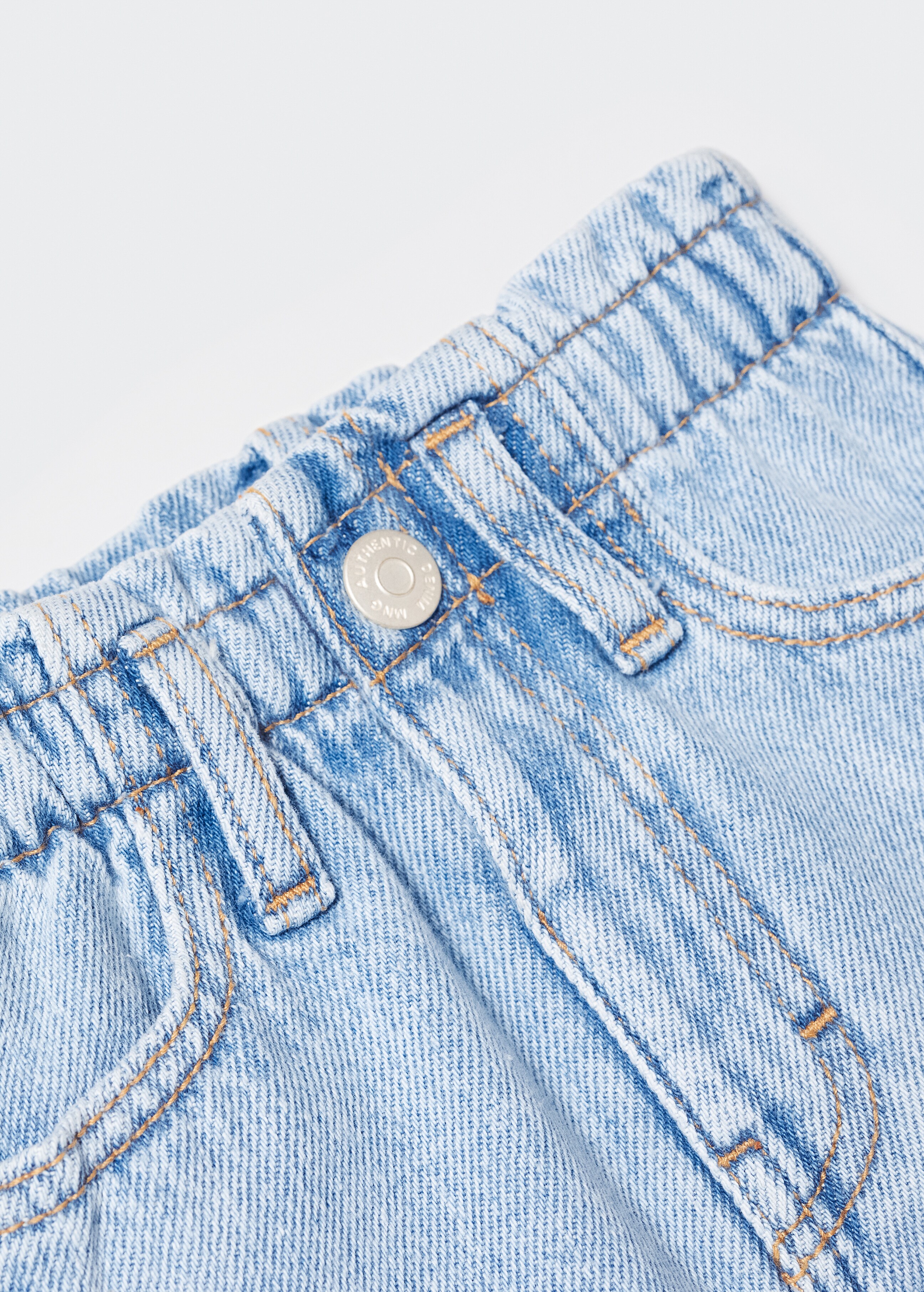 Short denim skirt - Details of the article 0