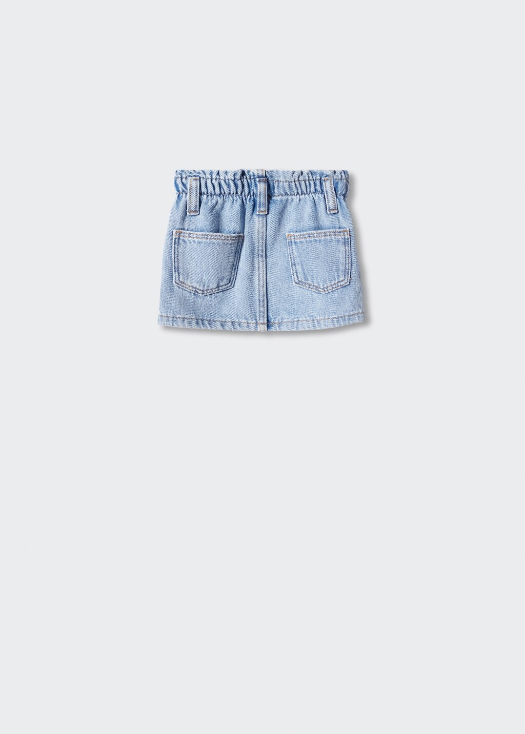 Short denim skirt - Reverse of the article