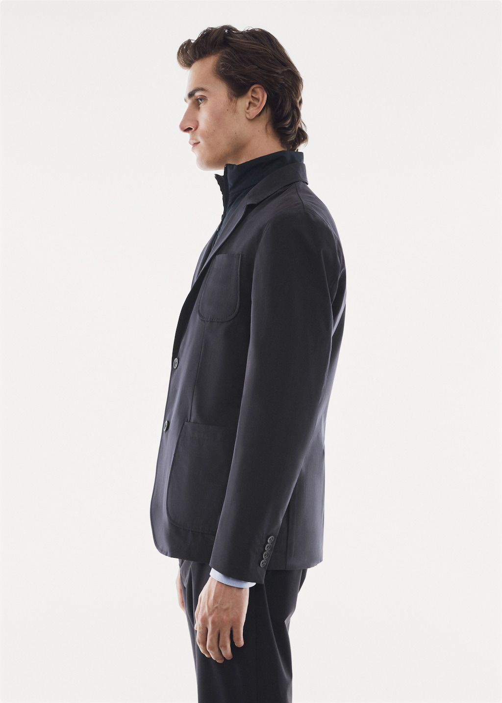 Slim-fit and water-repellent tailored jacket - Details of the article 4