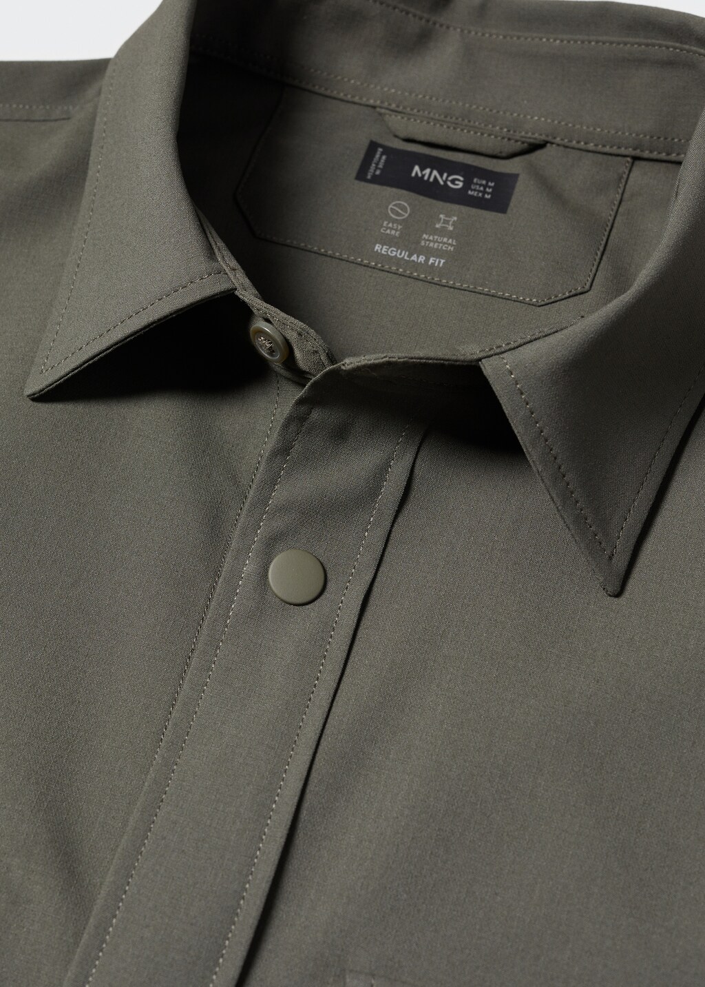 100% breathable cotton technical overshirt  - Details of the article 8