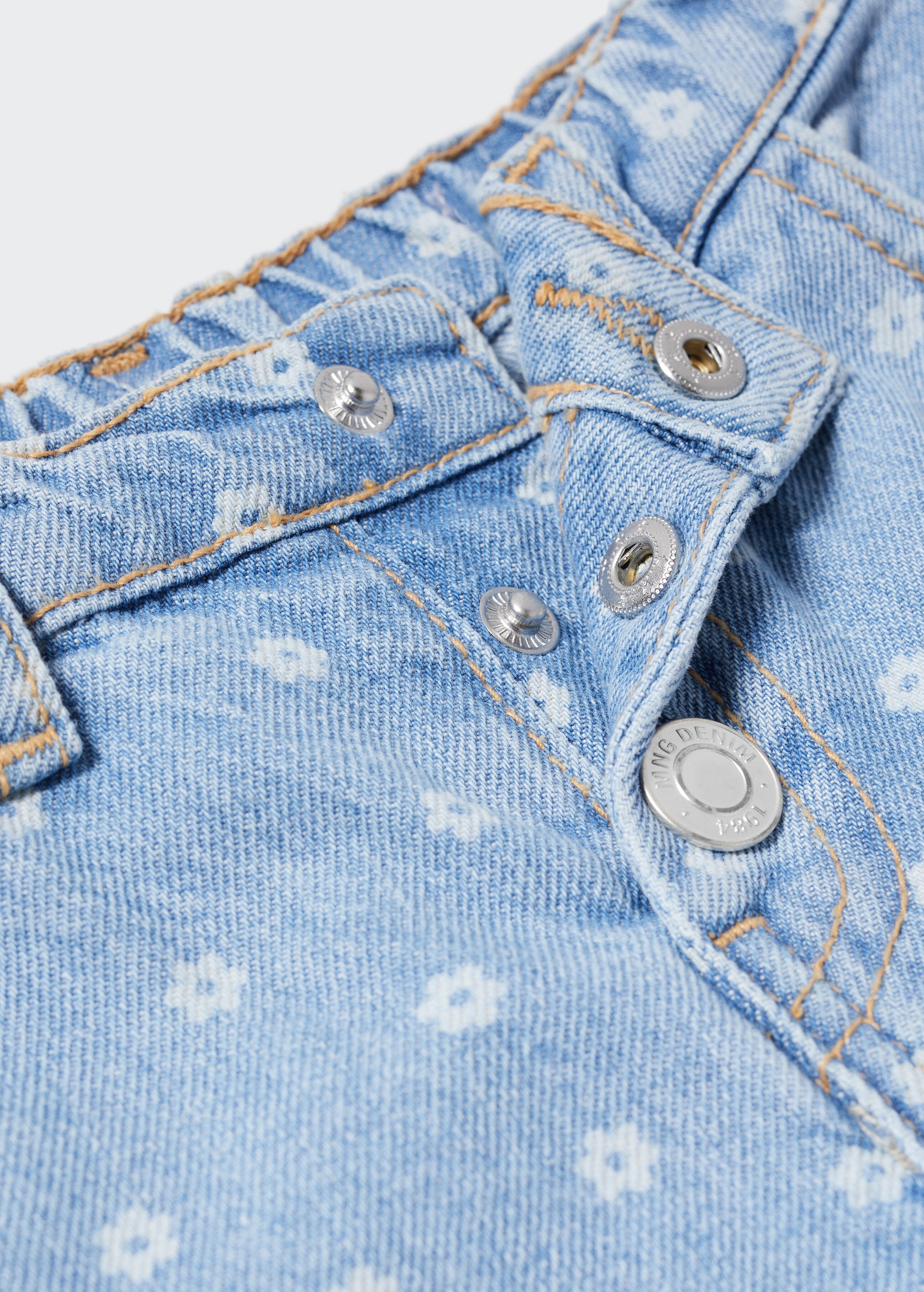 Printed straight jeans - Details of the article 8