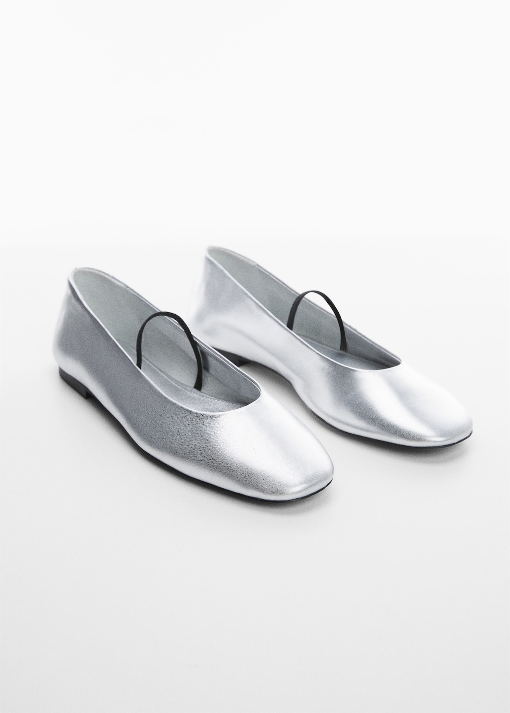 Metallic leather ballerinas - Medium plane