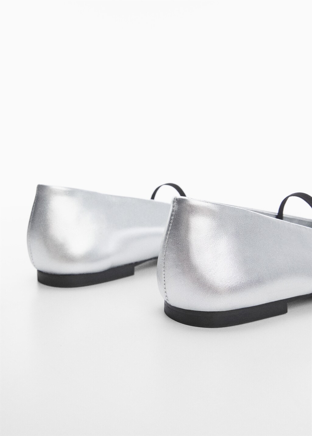 Metallic leather ballerinas - Details of the article 1