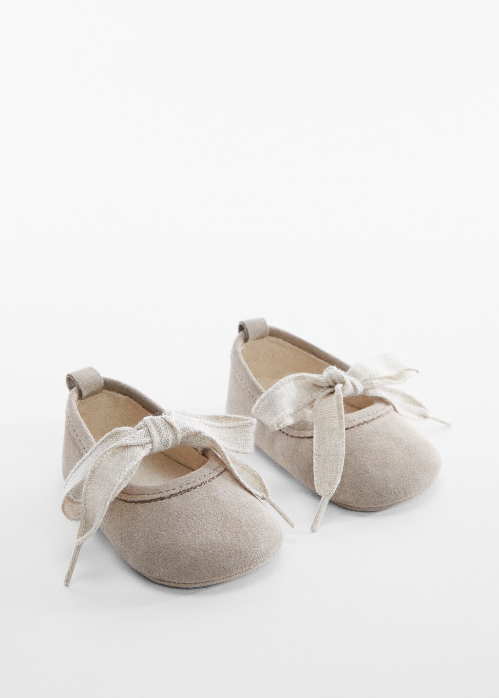 Leather ballet flats with bow - Medium plane